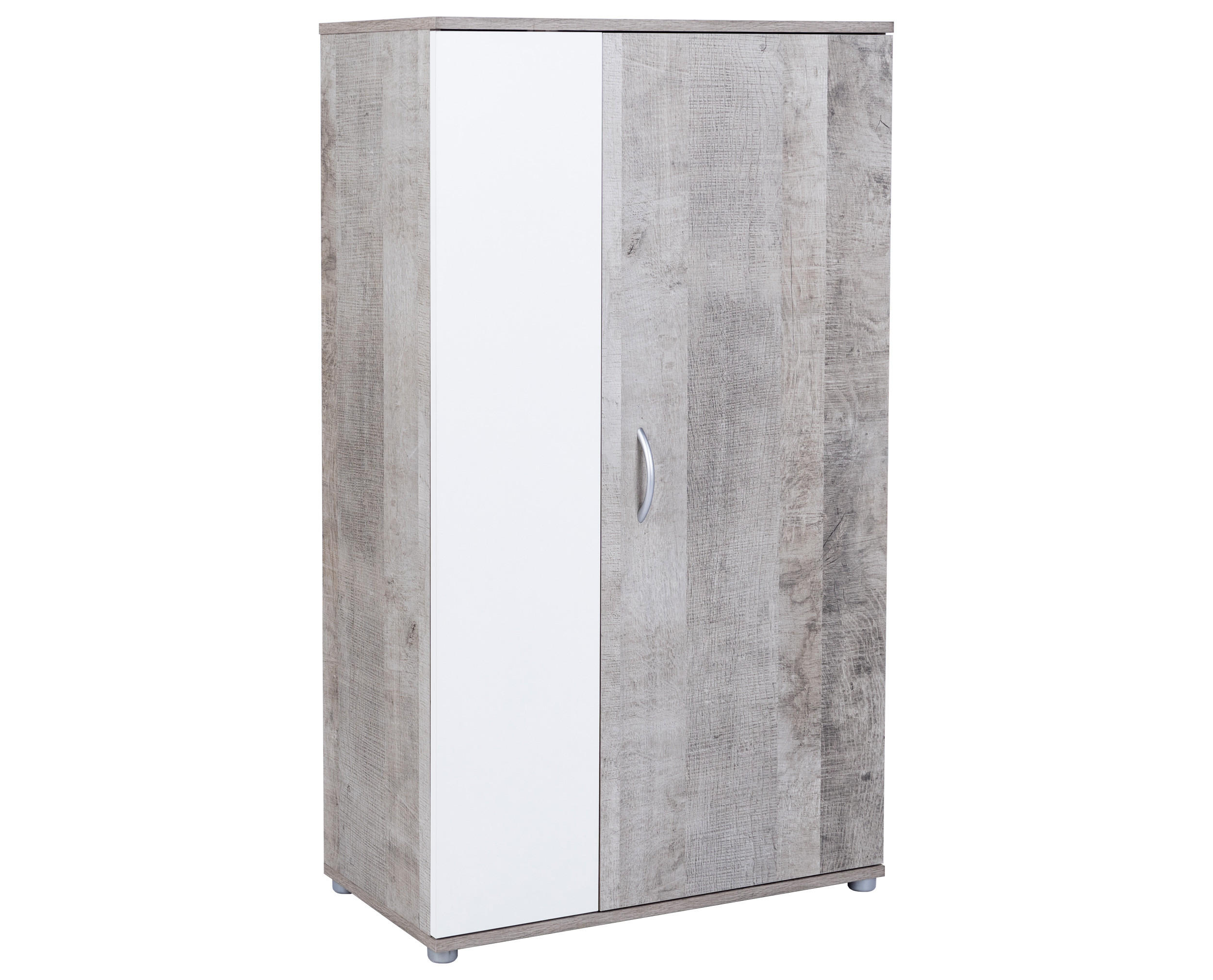 arthur berndt Mehrzweckschrank Weiß, Eiche 70x121x35 cm
