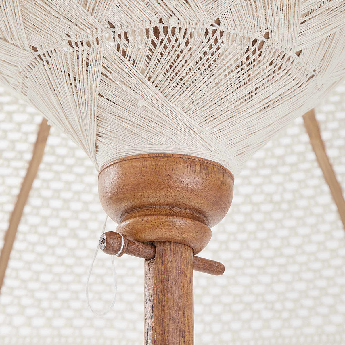 SONNENSCHIRM Macramè - Braun, Holz/Textil (180/180cm) - Butlers