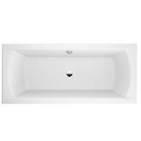 BADEWANNE Rechteck INES 180/80 mit Styro Ablauf Füße - Weiß, Kunststoff (80/62/180cm) - bad land