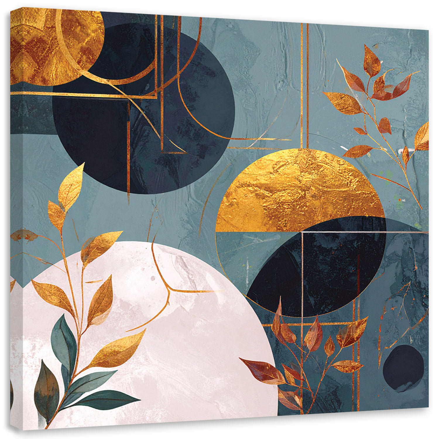 Feeby Leinwandbilder, Blau 60x60 cm