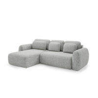 ECKSOFA Gaston Mit Schlaffunktion - Grau, Holzwerkstoff/Textil (304/190cm) - Fun Möbel