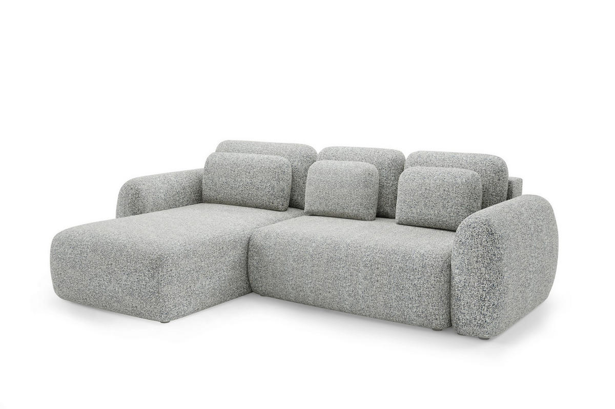 ECKSOFA Gaston Mit Schlaffunktion - Grau, Holzwerkstoff/Textil (304/190cm) - Fun Möbel