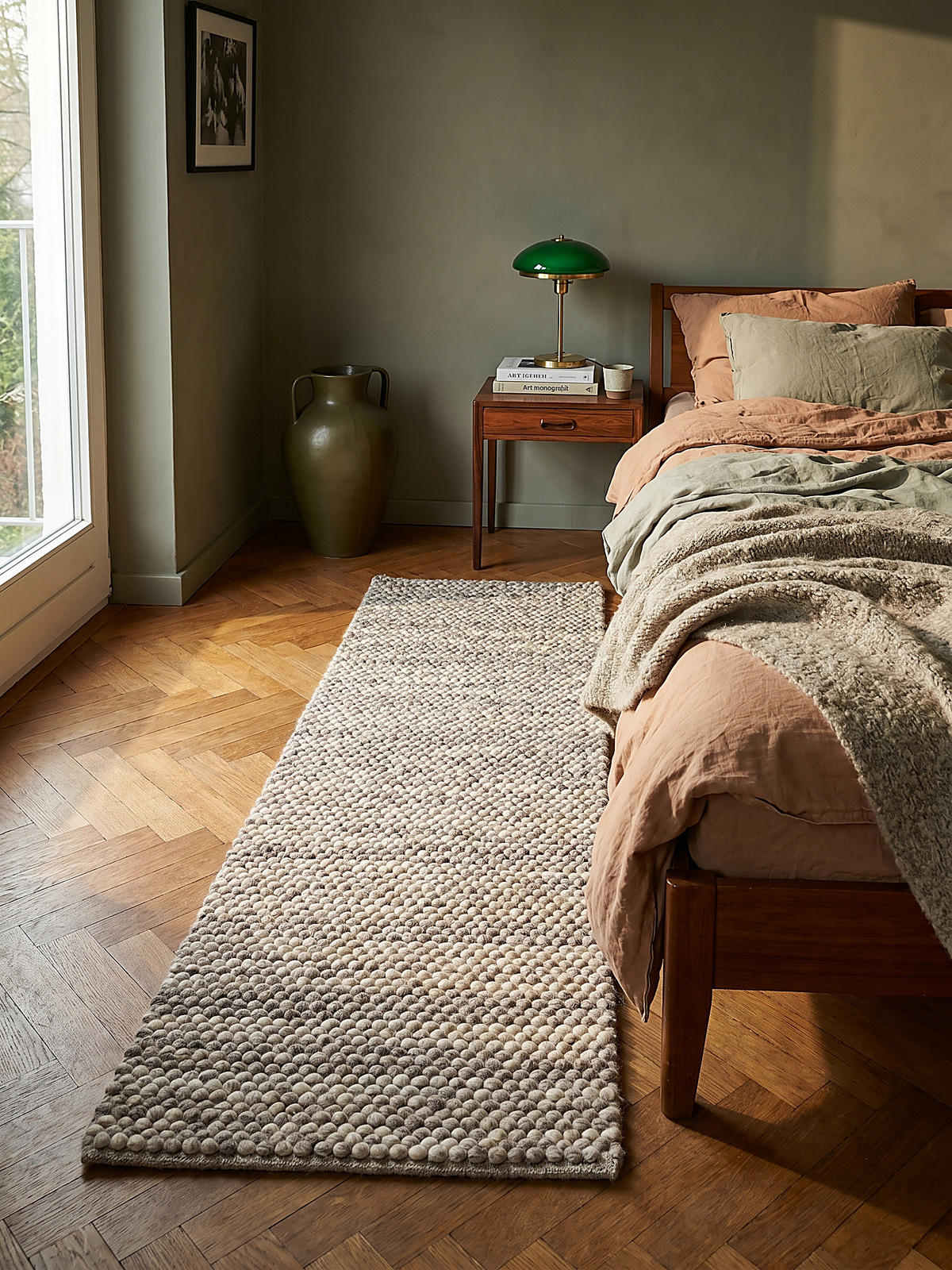 WOLLTEPPICH handgewebt MEDWAY, einfarbig, Beige, 60 x 230 cm - Beige, Textil (60/230cm) - KADIMA DESIGN
