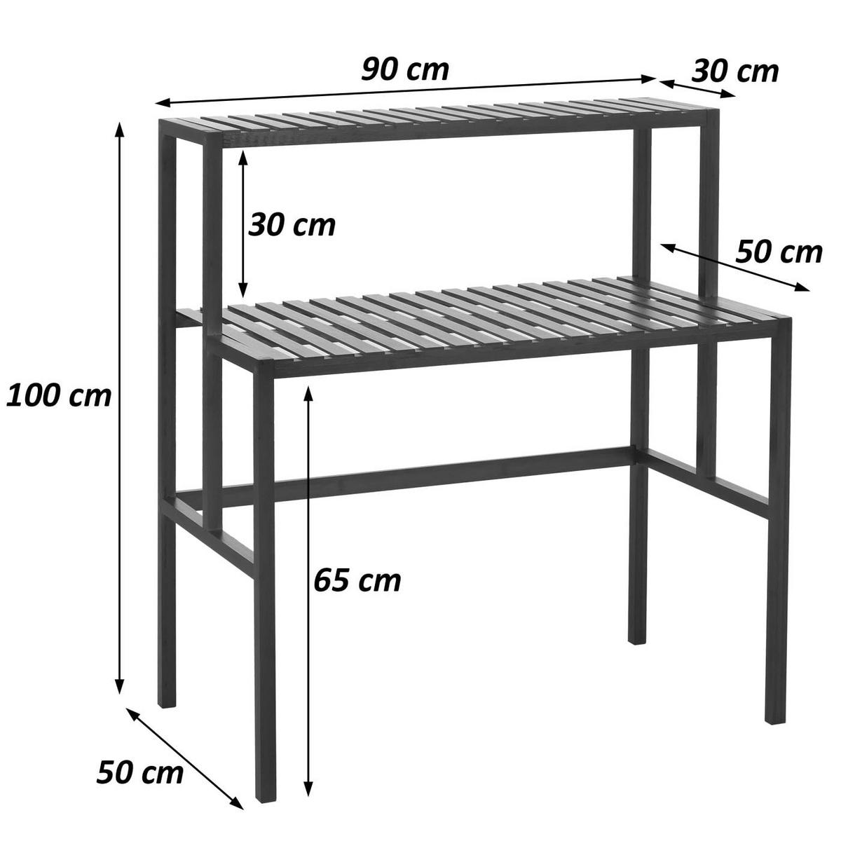 PFLANZENREGAL Braun - Braun, Holz (90/100/50cm) - MCW