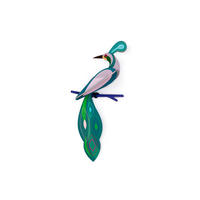 WANDDEKO Abstrakte Vogelform 18/5 cm - Grün, Wellpappe (18/5/40cm) - KUNSTLOFT