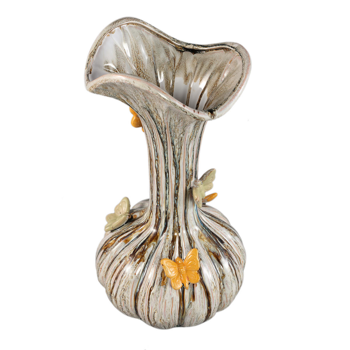 VASE Tamarae Beige 23/23/44cm - Beige, Keramik (44cm) - PTMD Collection