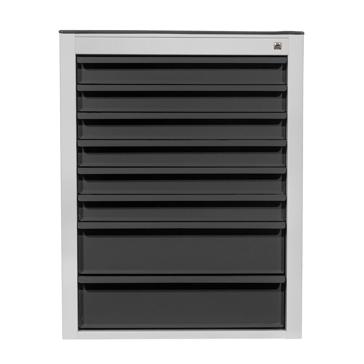 SCHUBLADENSCHRANK Kobra mit 8 Schubladen 90x71x55cm Lichtgrau/Anthrazitgrau - Anthrazit/Grau, Metall (71/90/55cm) - PROREGAL