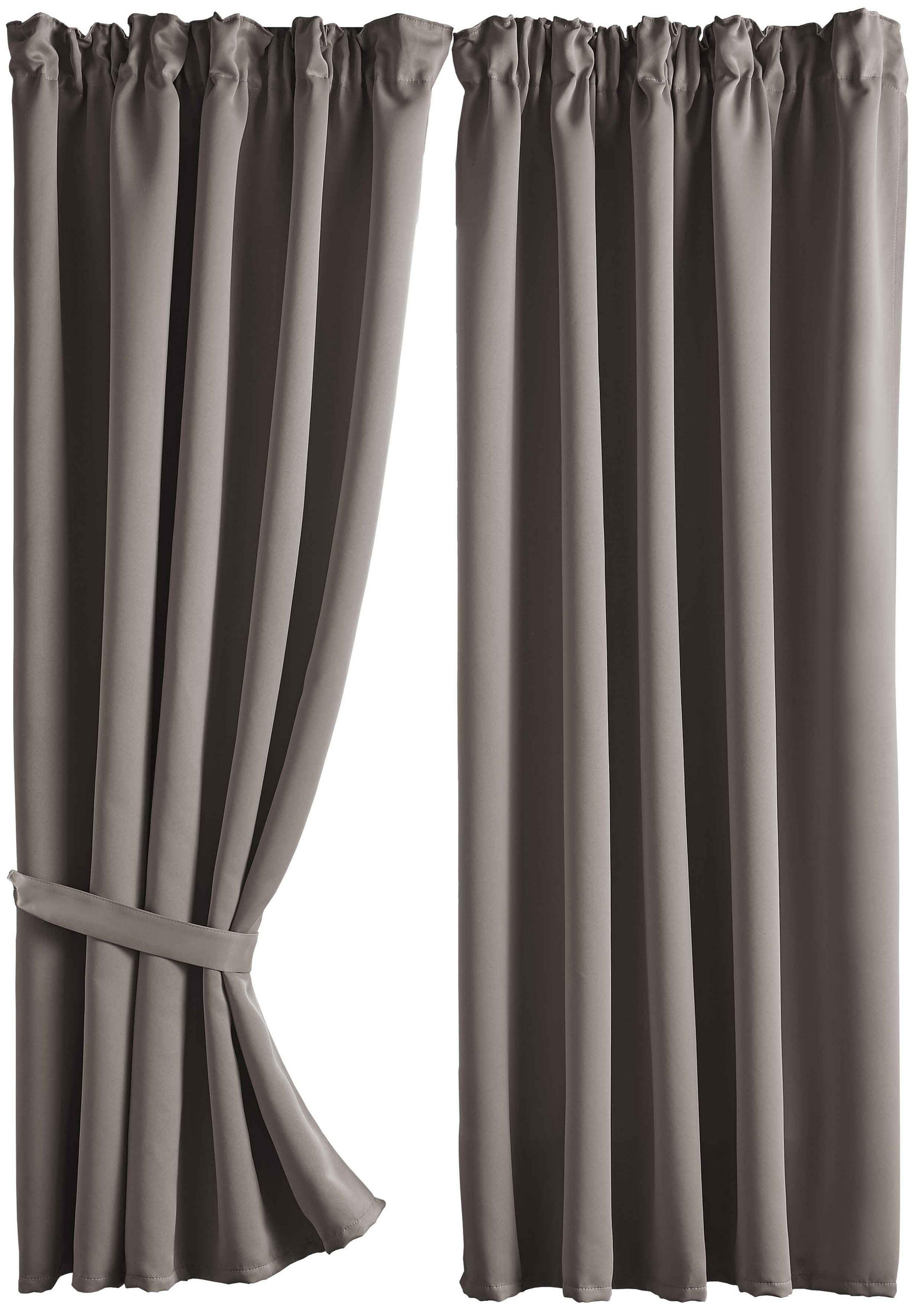 VORHANG 2ER SET NEWYORK HxB 160x140 cm Taupe - Taupe, Textil (140/160cm) - Gardinenbox