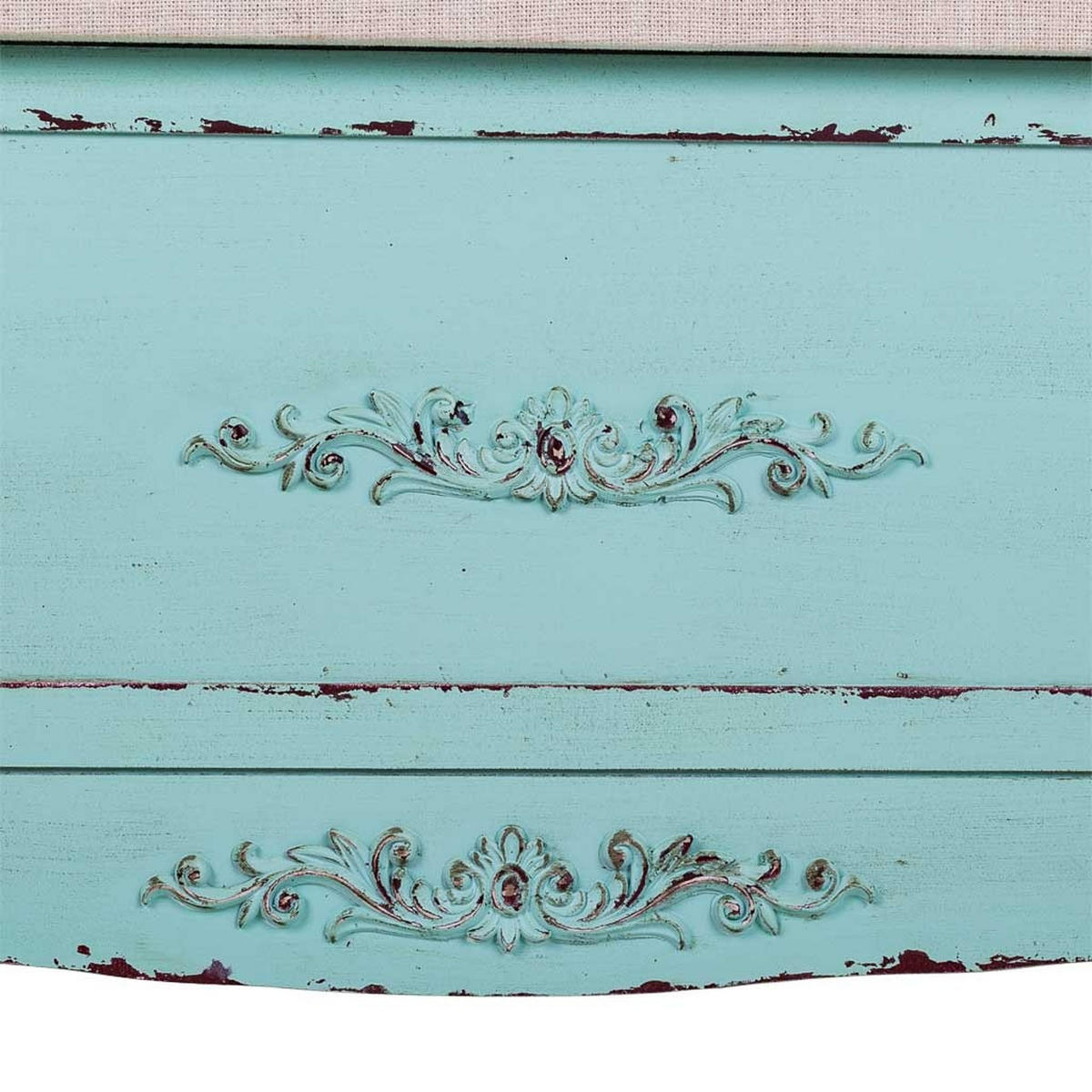 POLSTERBANK aus Holz 120x43x48 blauem - Blau, Holzwerkstoff (120/48/43cm) - Wanderlust