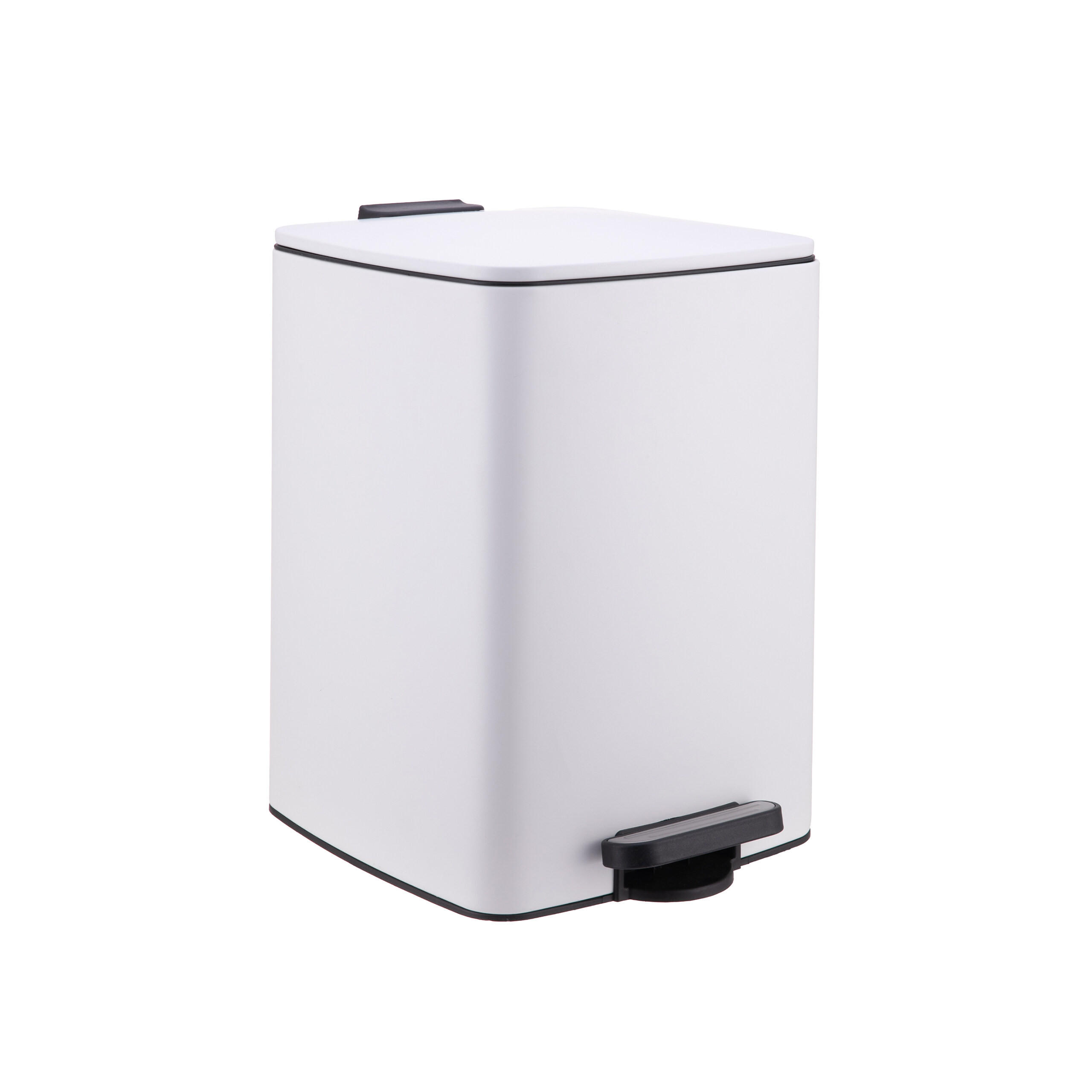 Relaxdays KOŠ Bílý matný kov 20 l Softclose
