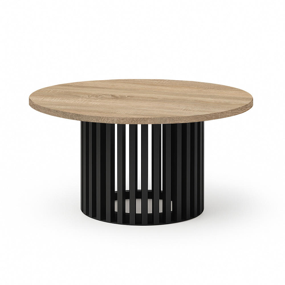 COUCHTISCH DOVER, 75 cm, minimalistisch und zeitlos, Eiche Sonoma/Schwarz - Schwarz/Sonoma Eiche, Holz (40/75/40cm) - Dekori_Interiors