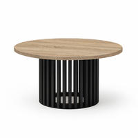 COUCHTISCH DOVER, 75 cm, minimalistisch und zeitlos, Eiche Sonoma/Schwarz - Schwarz/Sonoma Eiche, Holz (40/75/40cm) - Dekori_Interiors