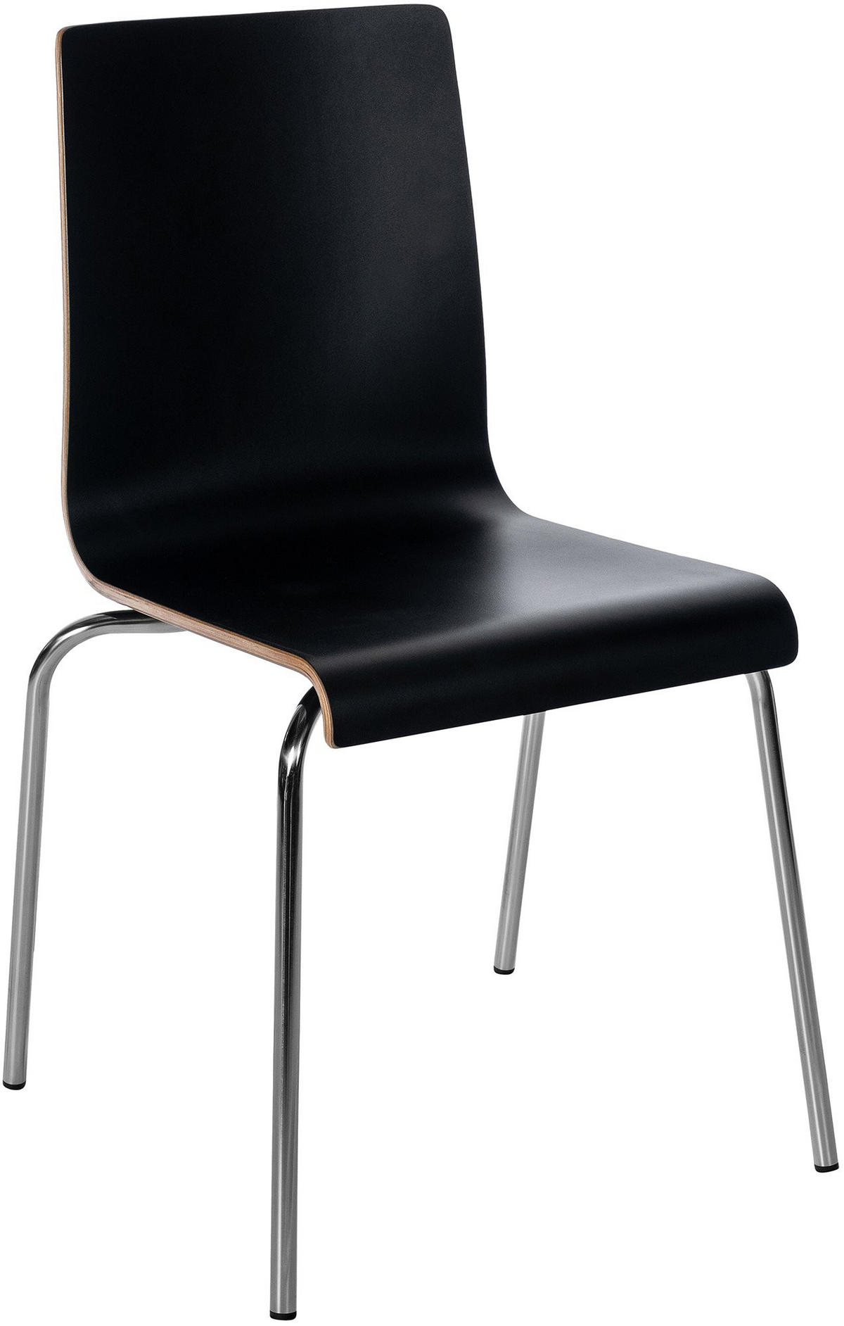 STUHL Holz Schwarz - Schwarz, Holz/Metall (49/85/49cm) - CLP