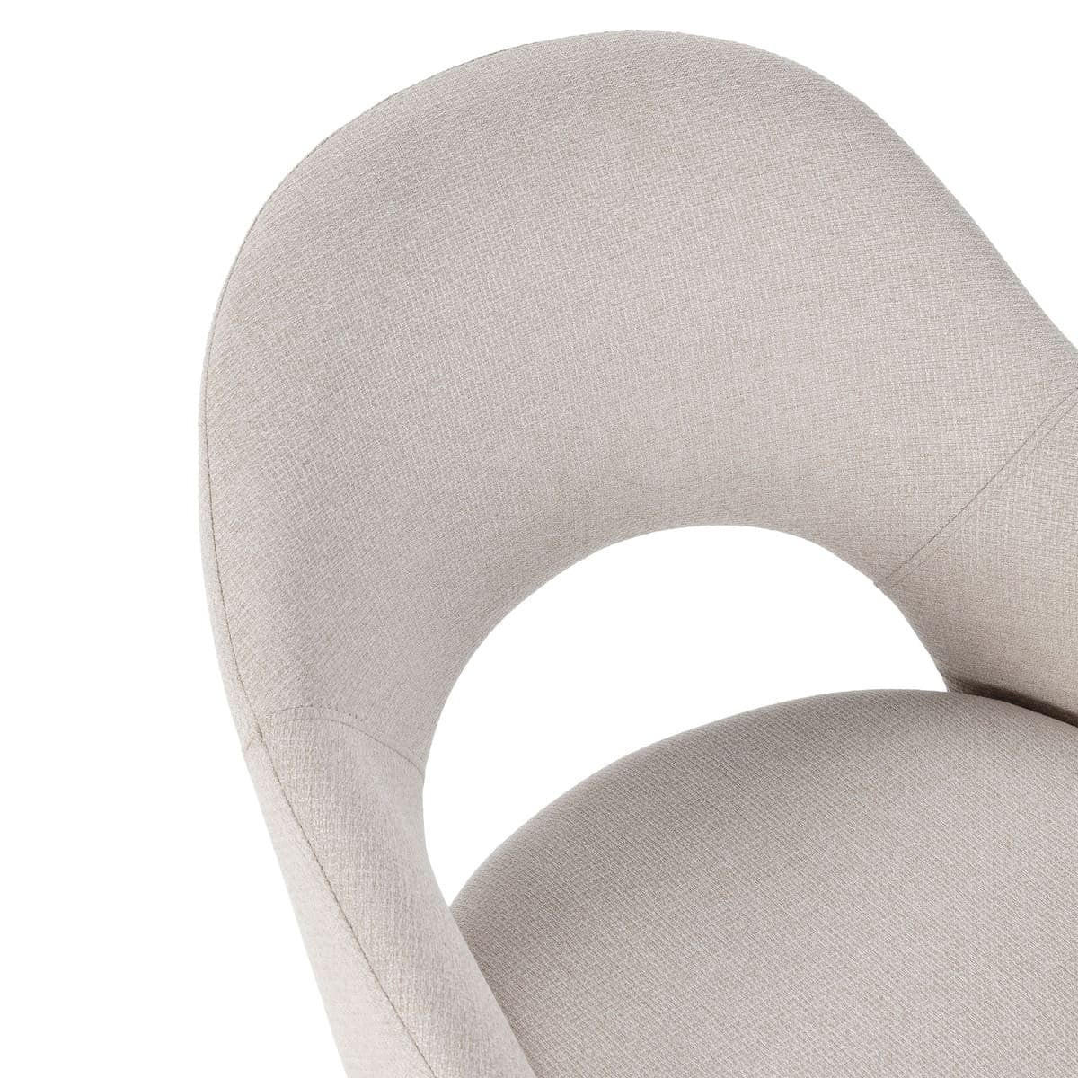 STÜHLE 2er-Set mit Stoffbezug und Metallfüßen 57/84/54 cm - Beige, Textil (57/84/63.5cm) - Calicosy