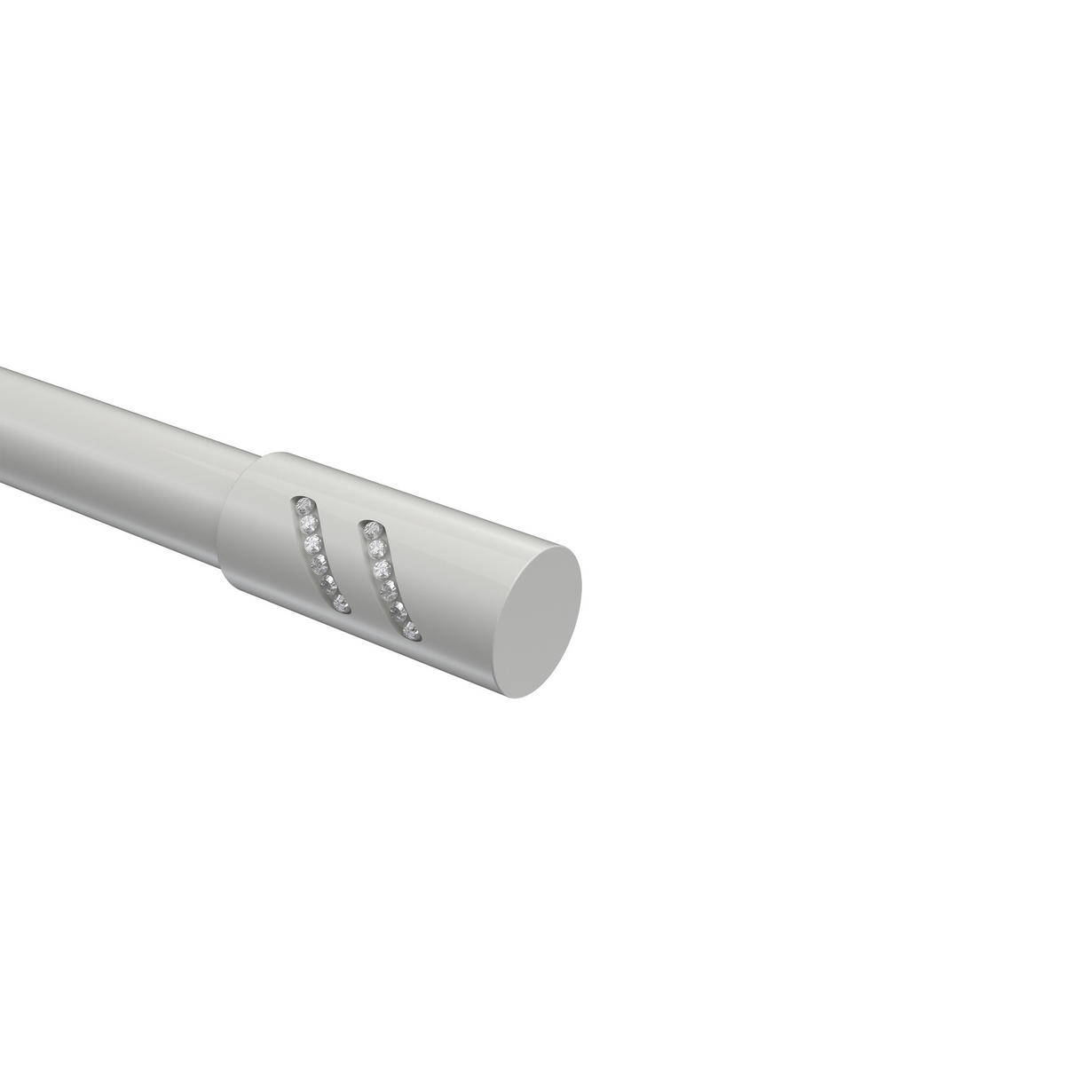 ENDSTÜCKE FÜR GARDINENSTANGEN 20 mm Ø, Zoena Weiß, Packung 2 Stück - Weiß, Metall (5.5/2.5/2.5cm) - INTERDECO