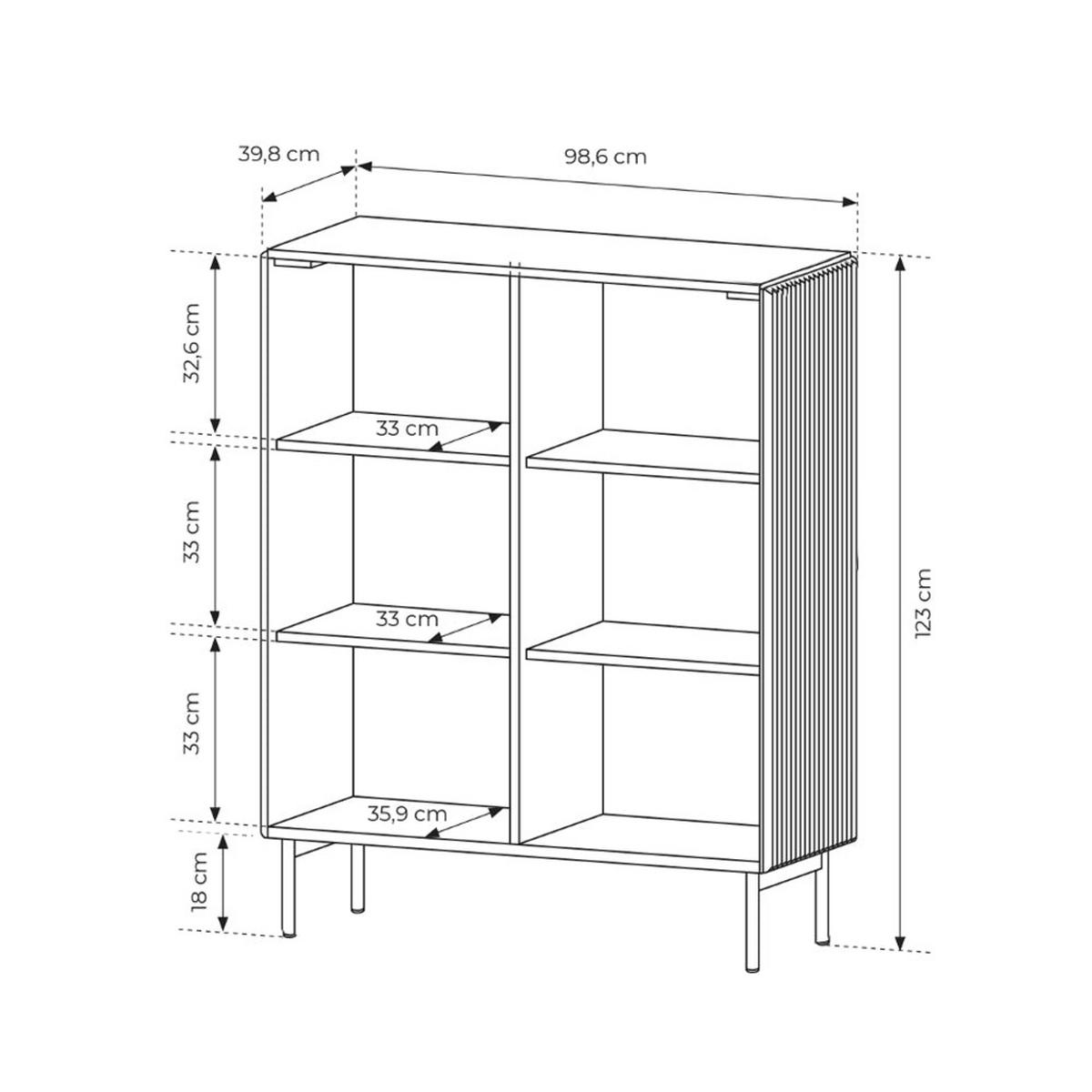 KOMMODE Muzzi - Weiß, Holzwerkstoff (98.6/123/39.8cm) - Pillovely