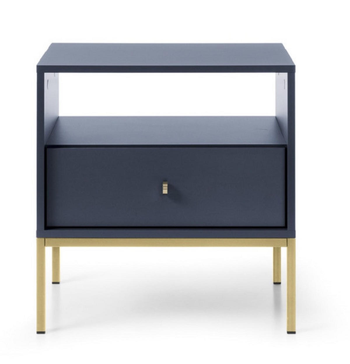 NACHTTISCH Blau MONAKO Gold Gestell - Blau, Holzwerkstoff (53.6/56.2/39cm) - Sepro Meble
