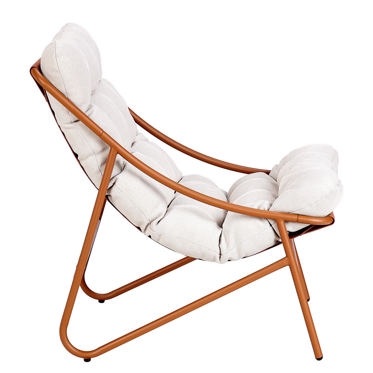 SESSEL Cozy Town mit Kissen - Stahl/PVC/Polyester - Grün - Hellbraun, Kunststoff/Metall (85/95/66cm) - Butlers