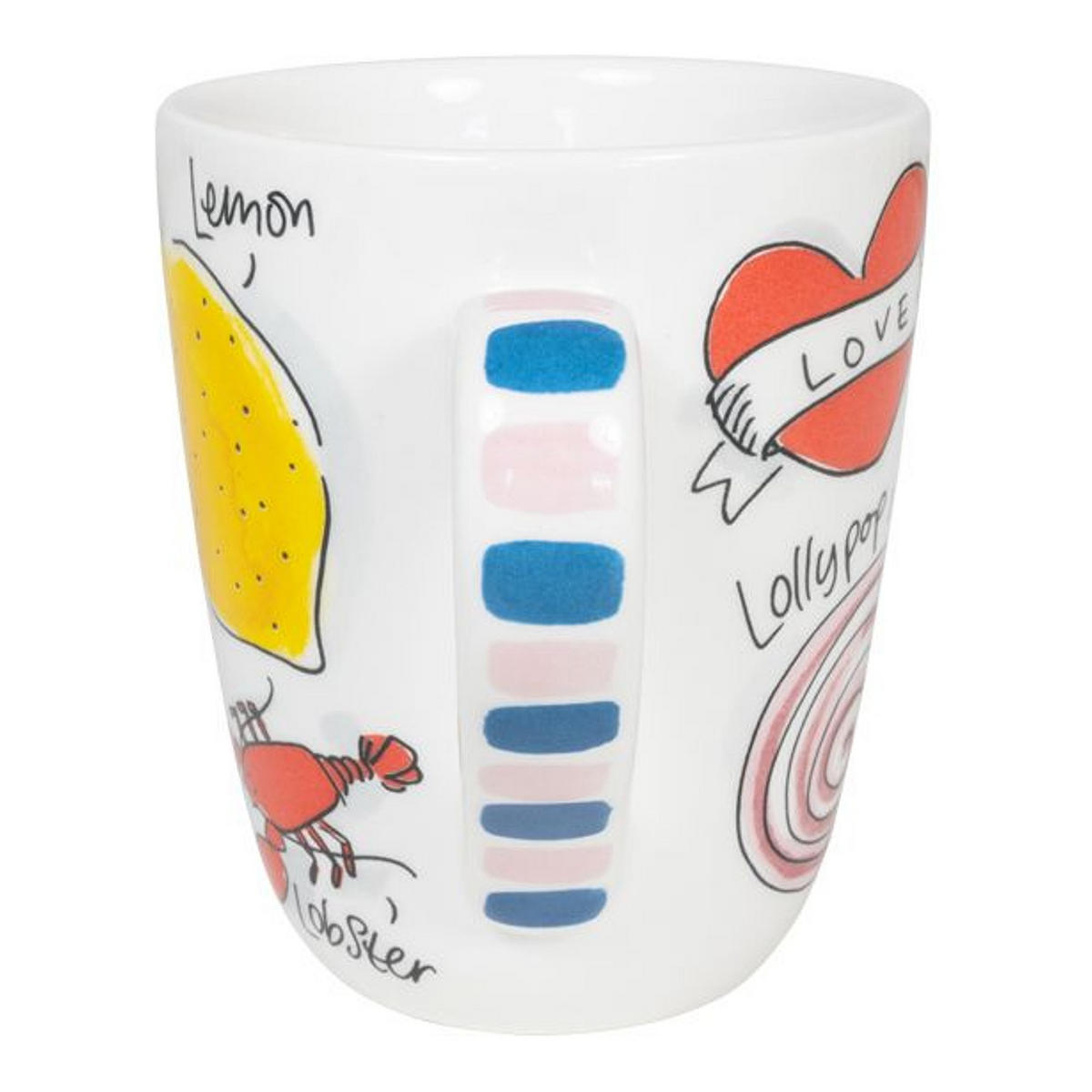 BECHER Liebesbrief L in Bunt - 350 ml - Multicolor, Keramik (0.35L) - Blond Amsterdam