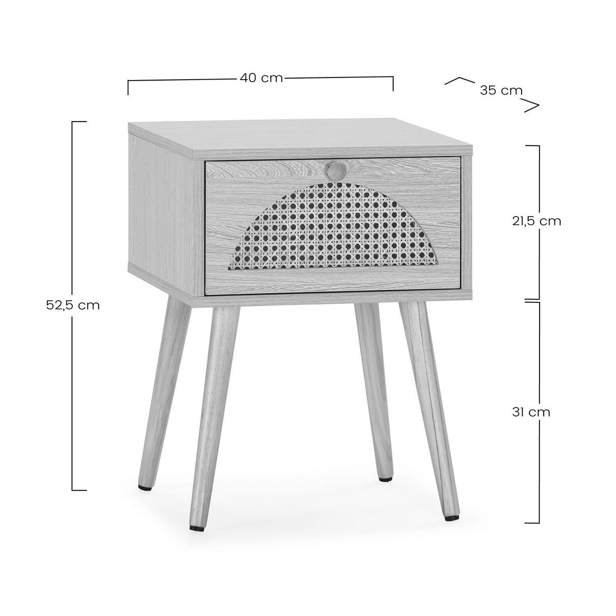 NACHTTISCH Luna 1 Schubladen, eichefarben - Honigeiche, Holz/Holzwerkstoff (40/52/35cm) - VS Venta-stock