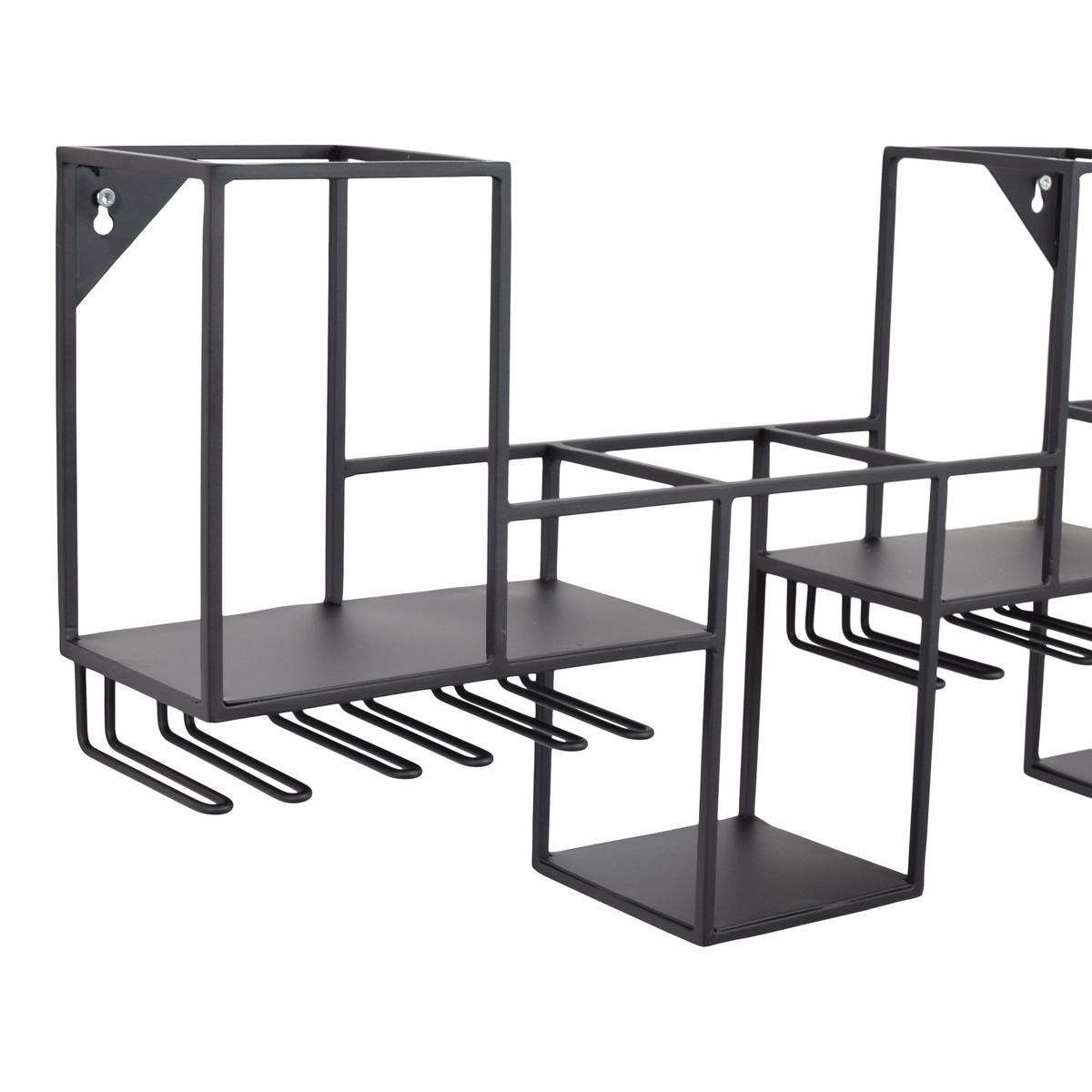 WANDREGAL Chardo Schwarz - Schwarz, Metall (68/33/15cm) - LOFT42