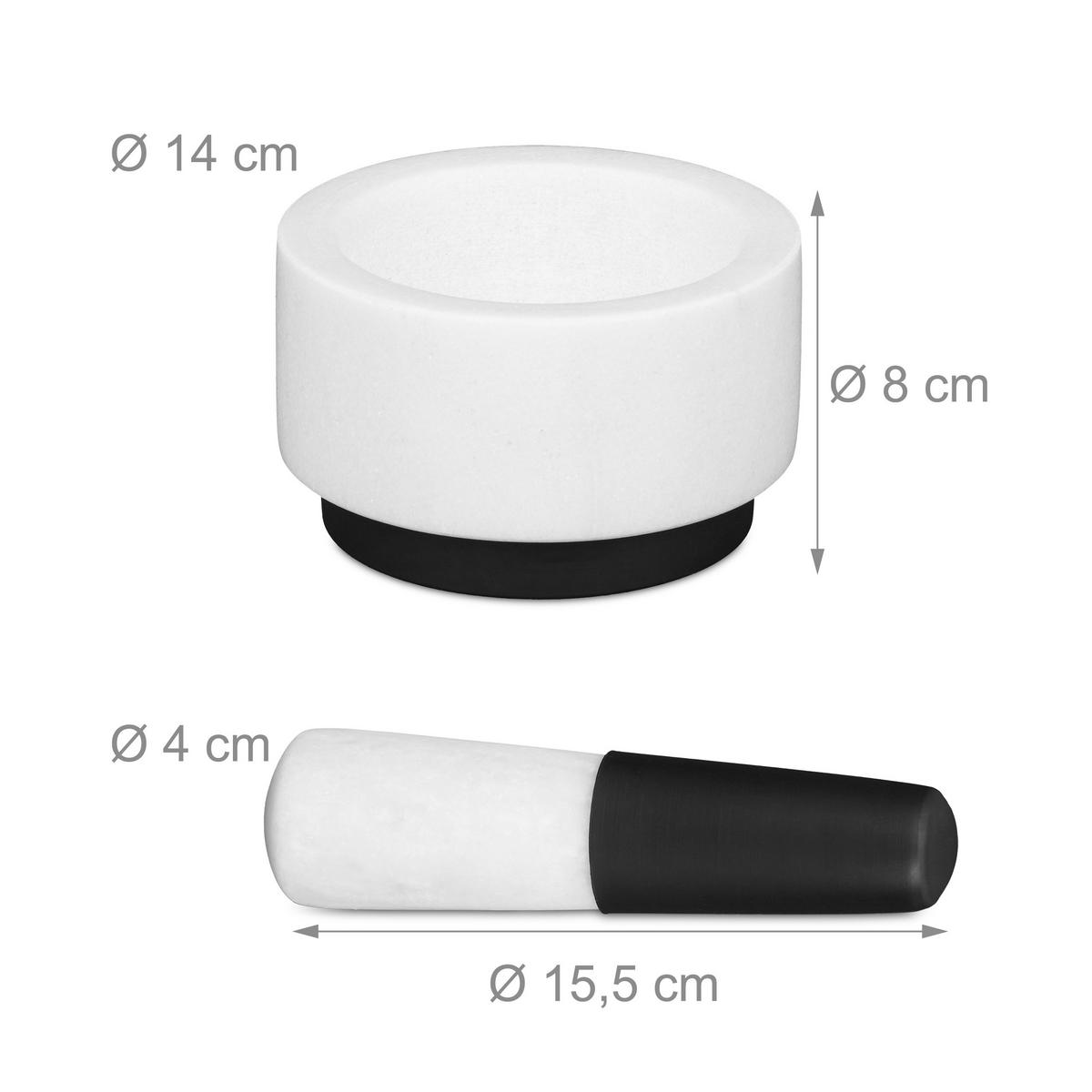 MÖRSER - Multicolor, Kunststoff/Stein (14/8/14cm) - Relaxdays