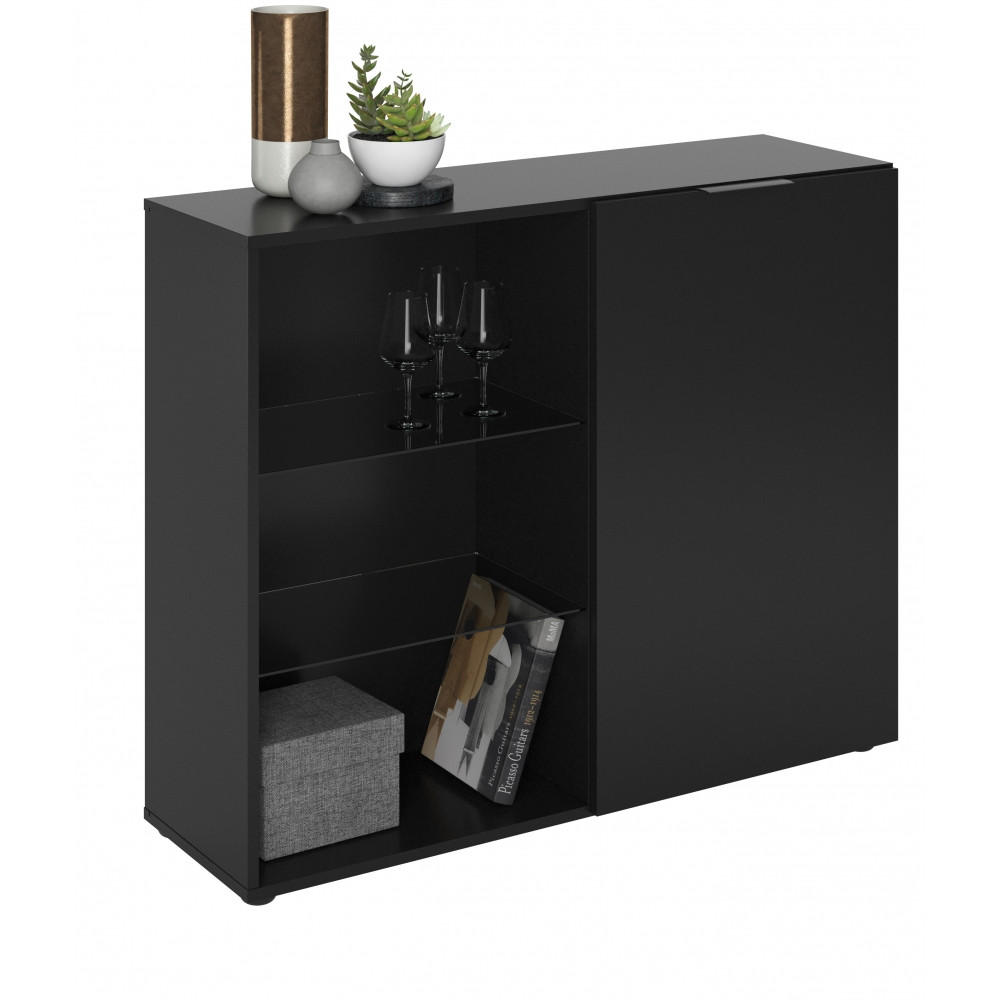 KOMMODE Dark 100/81/32 cm Schwarz - Schwarz, Holzwerkstoff (100/81/32cm) - FMD Möbel GmbH