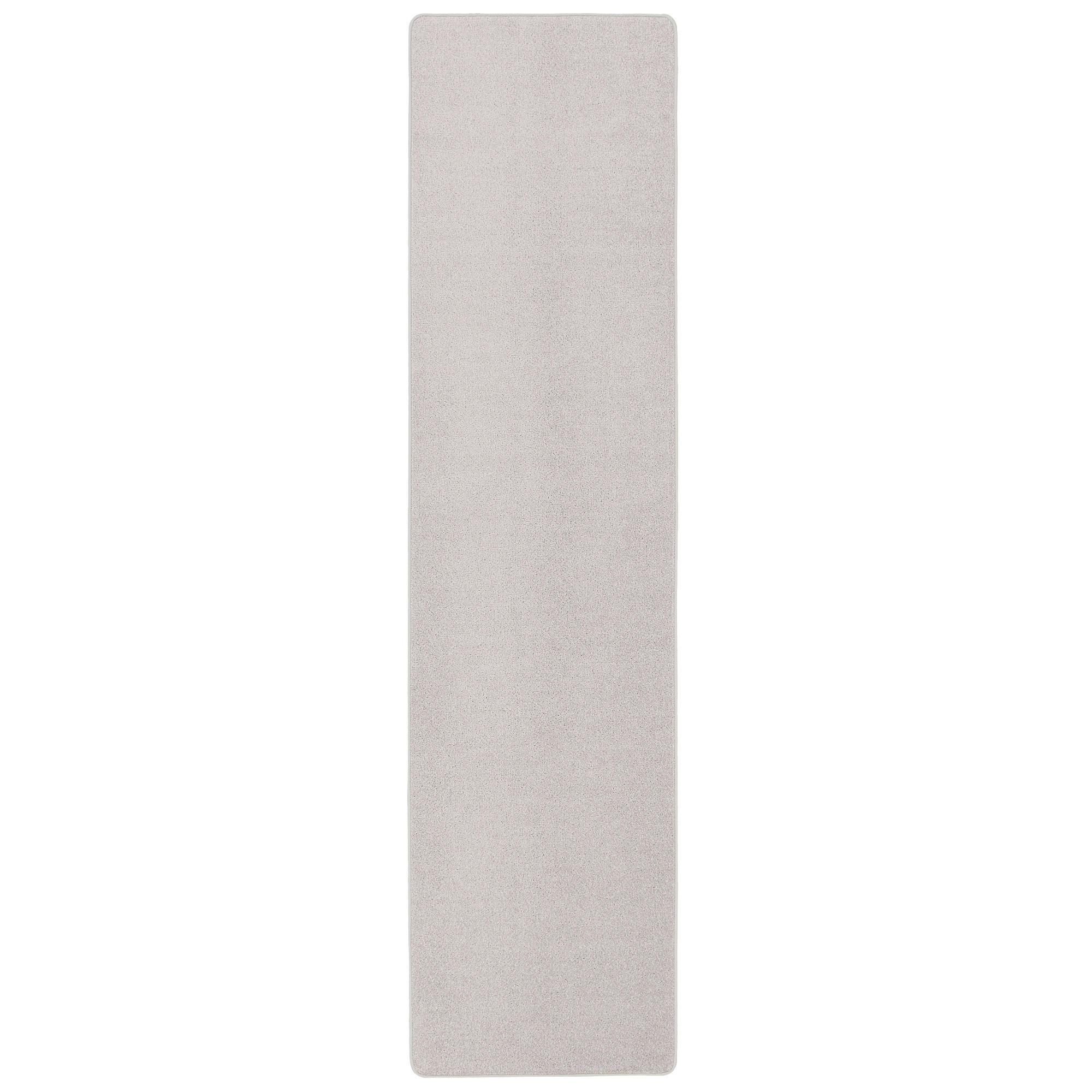 TREND VELOURS LÄUFER TEPPICH JOY - Hellgrau, Textil (100/100cm) - Snapstyle