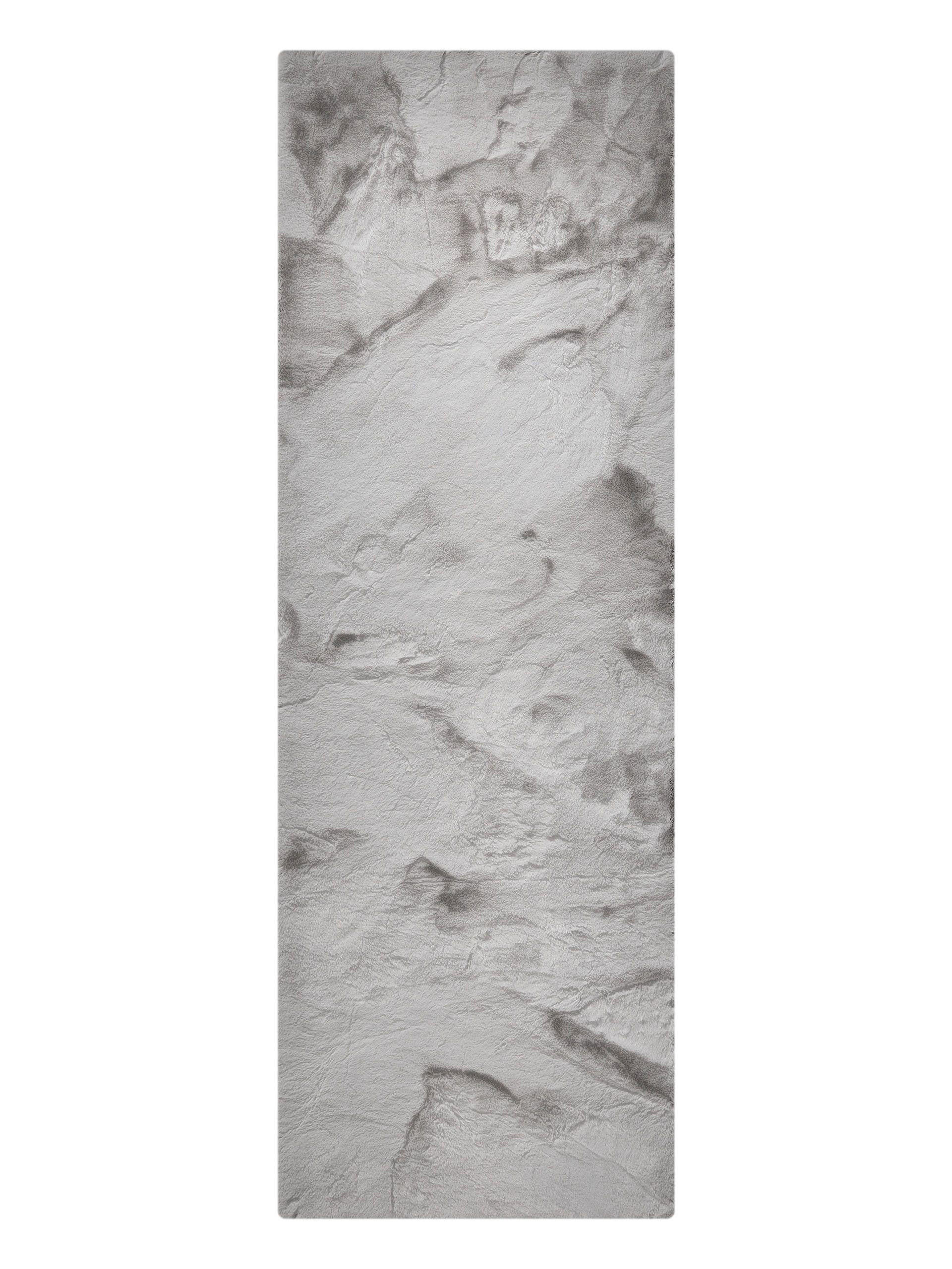 KUNSTFELL-TEPPICH Dave Grau 80x240 cm - Grau, Textil (80/240cm) - benuta Nest