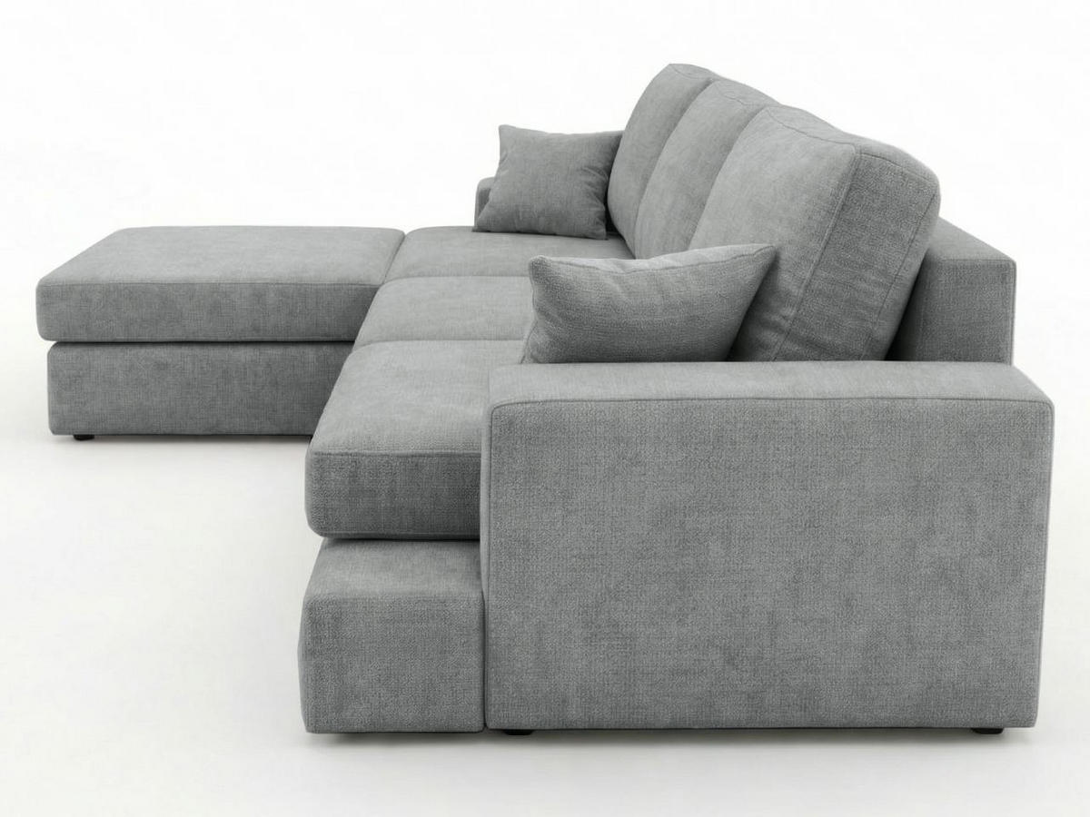 ECKSOFA Nesto Grau Links - Grau, Holz/Textil (260/165cm) - Graingold