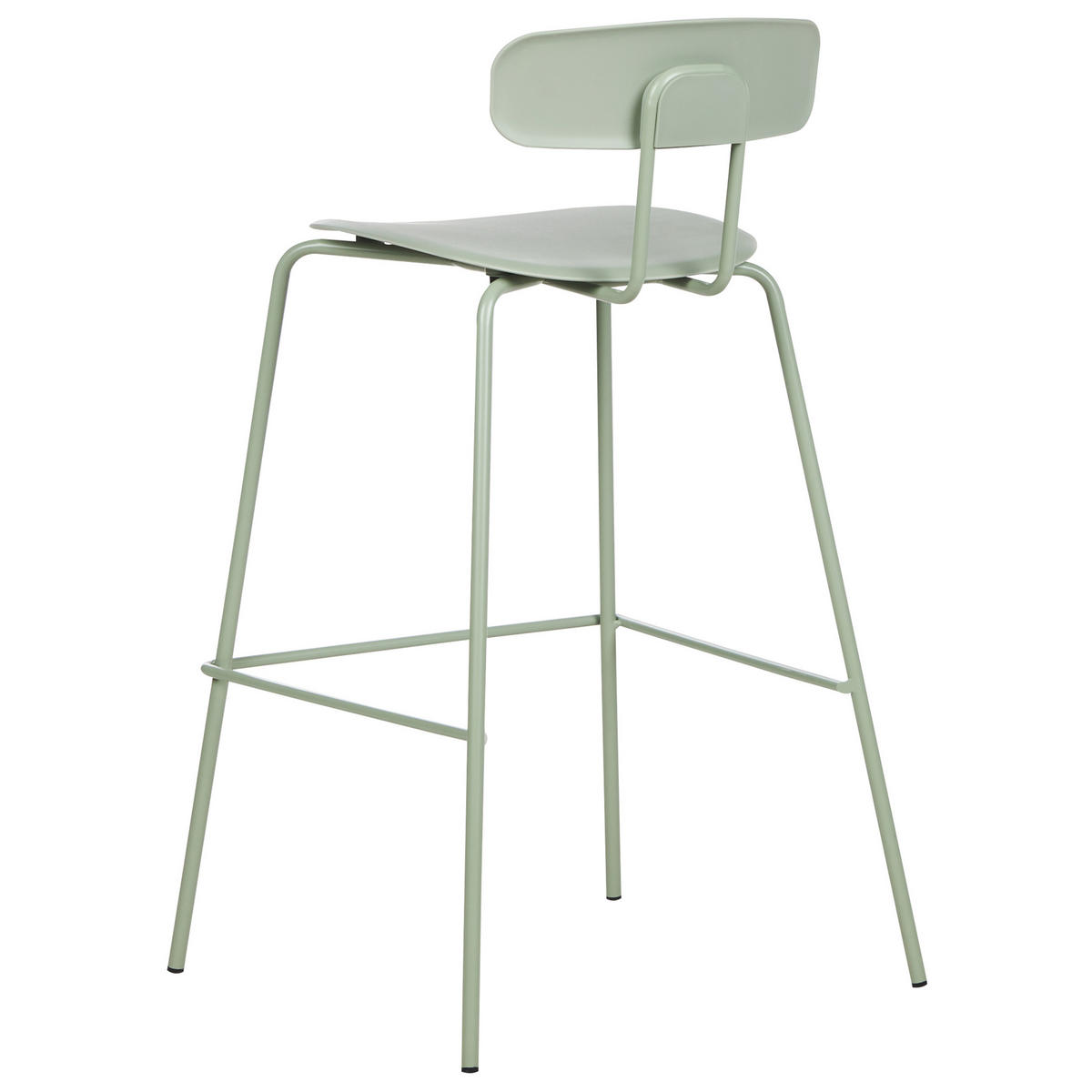 BARSTUHL 2er-Set Kunststoff/Metall hellgrün Sibley - Hellgrün, Kunststoff (53/95/52cm) - Beliani
