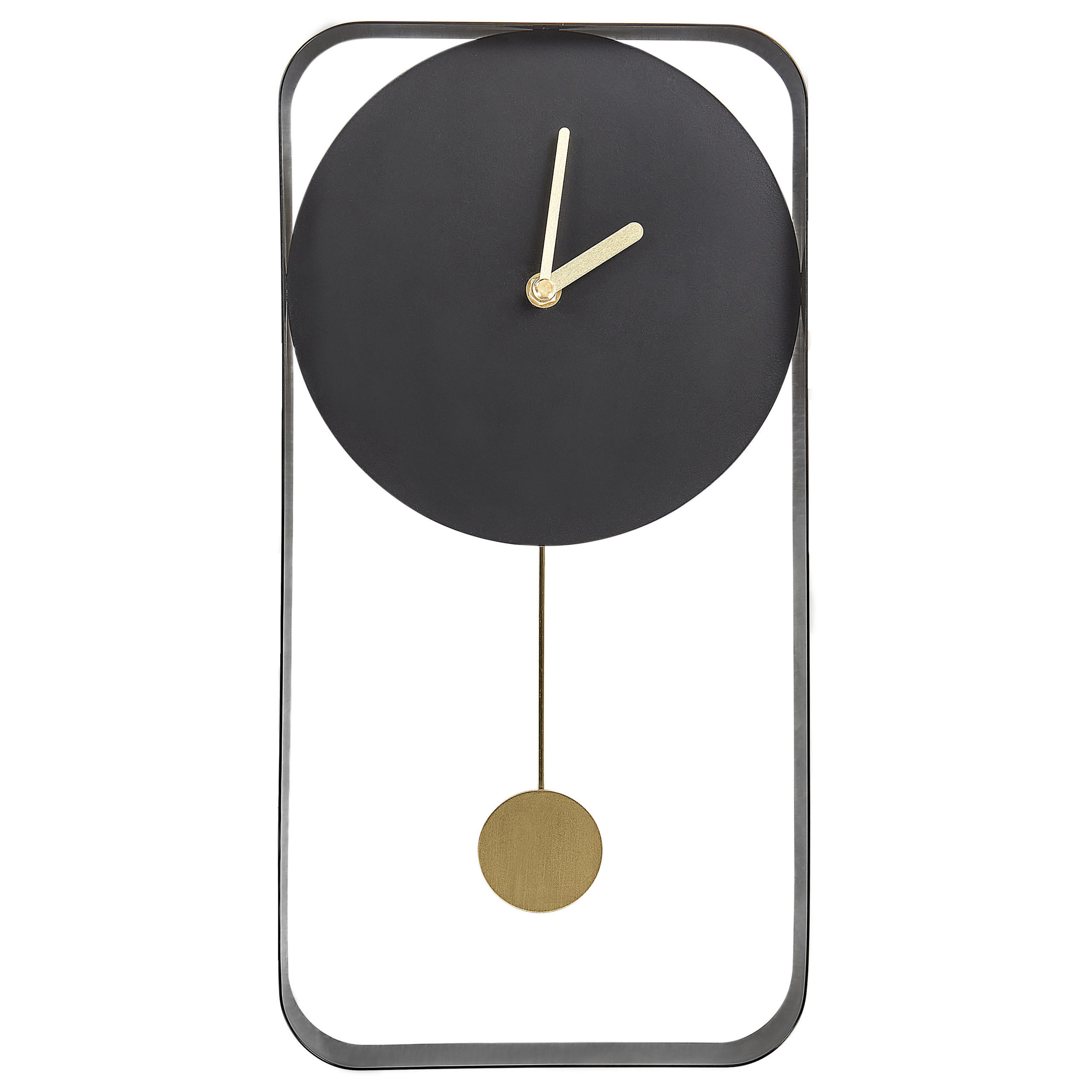 WANDUHR Schwarz/Gold Servoz - Goldfarben/Schwarz, Metall (21/40/2cm) - Beliani