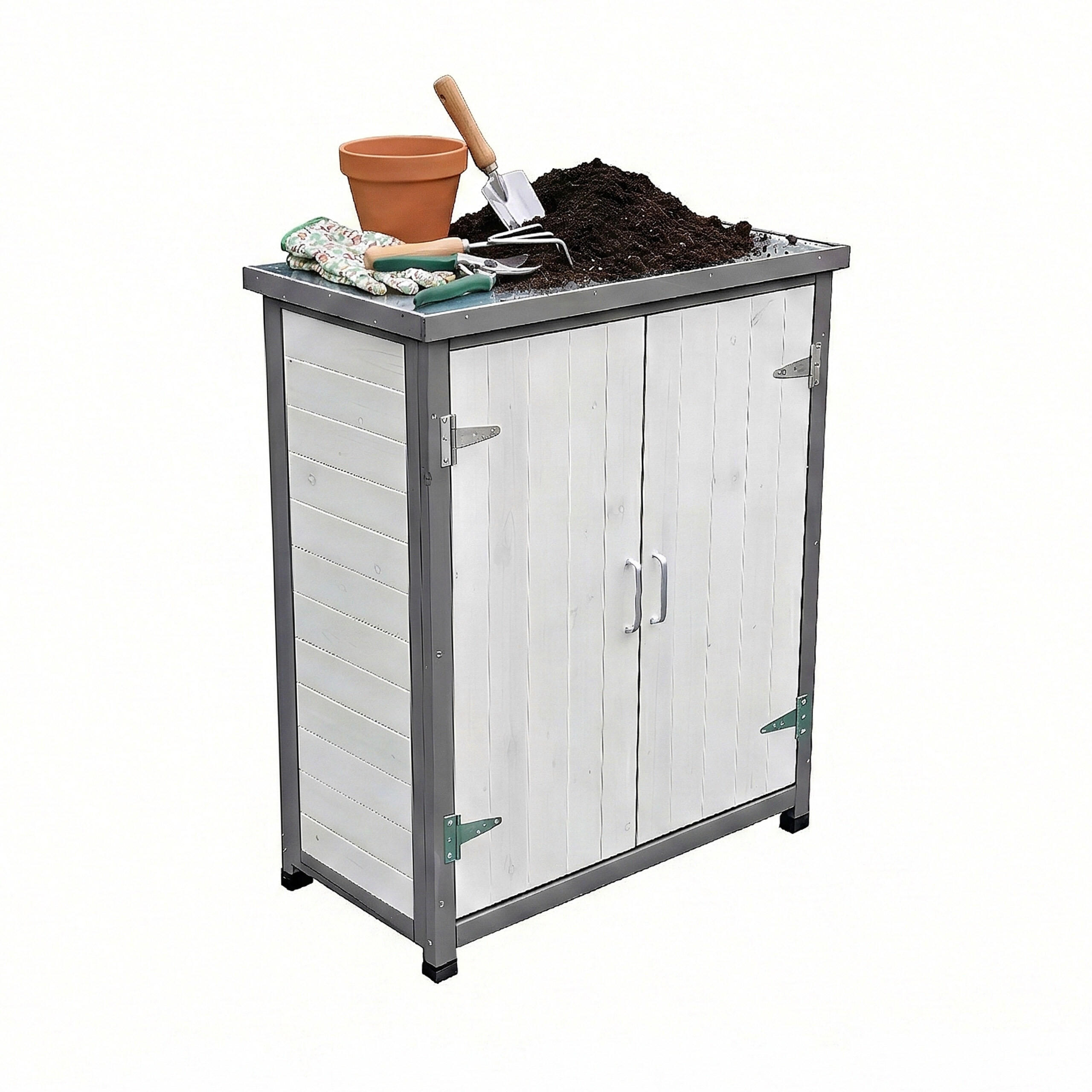 PFLANZTISCH - Multicolor, Holz/Metall (40/75/90cm) - Relaxdays