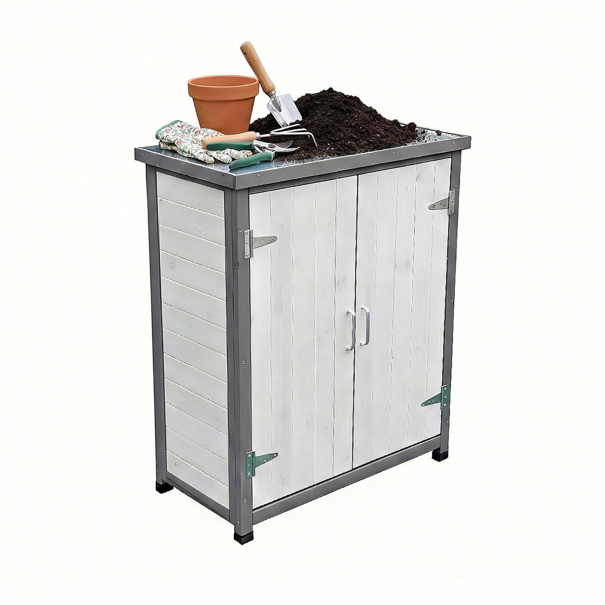 PFLANZTISCH - Multicolor, Holz/Metall (40/75/90cm) - Relaxdays