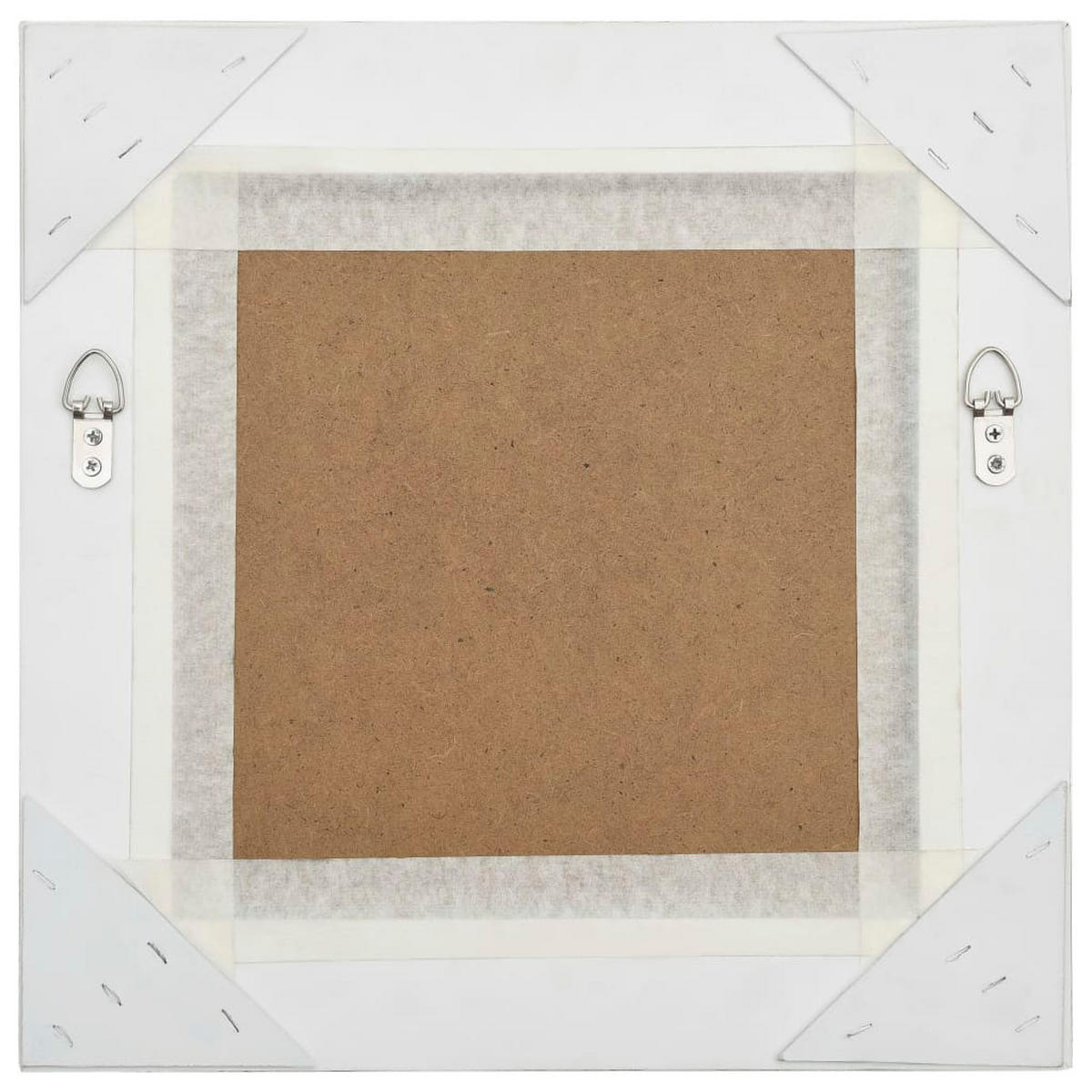 WANDSPIEGEL im Barock-Stil 40x40 cm Weiß - Weiß, Holz (40/2/40cm) - furnicato
