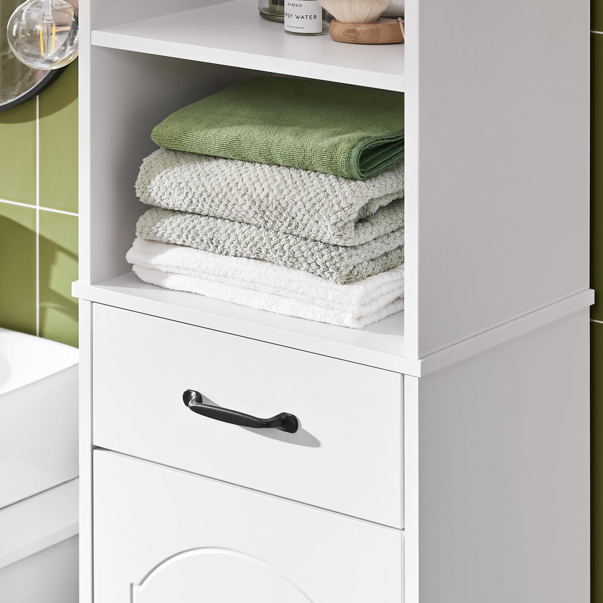 HOCHSCHRANK Weiß - Weiß, Holzwerkstoff (42/172/30cm) - SoBuy