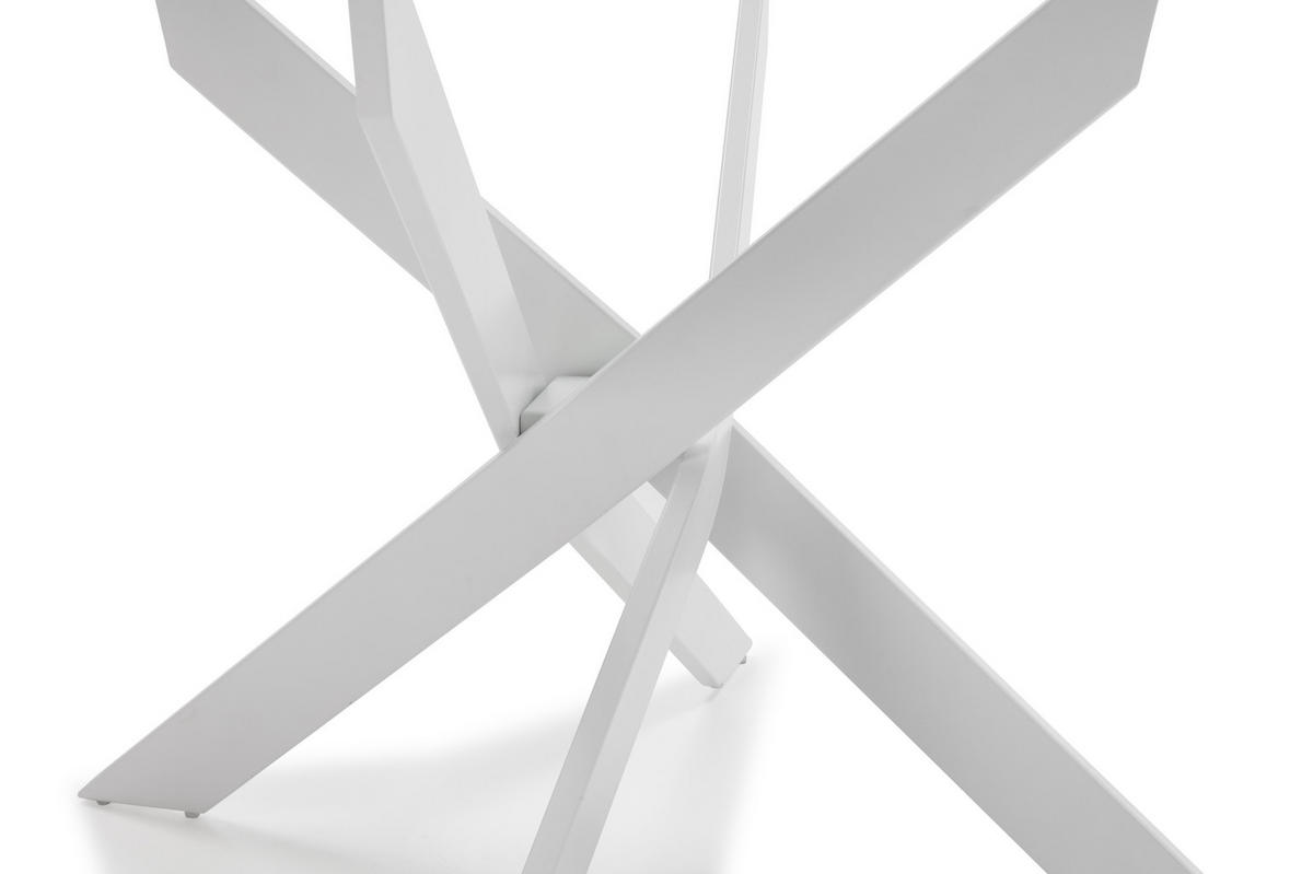 ESSTISCH Ruth Weiß 120/120/76 cm - Weiß, Metall (120/120/76cm)