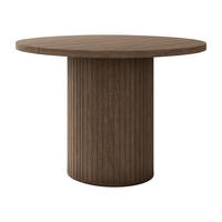 ESSTISCH Ovalio - Nussbaumfarben, Holzwerkstoff (100/100/75cm) - MIRJAN24