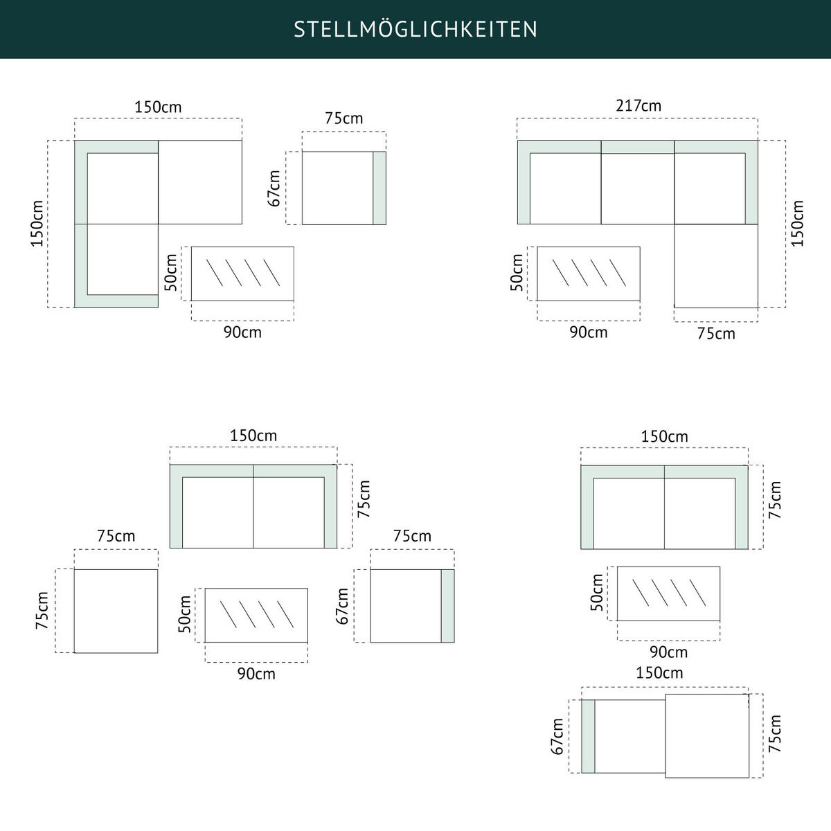 GARTENLOUNGE CALIFORNIA XL Grau - Grau, Kunststoff - SVITA