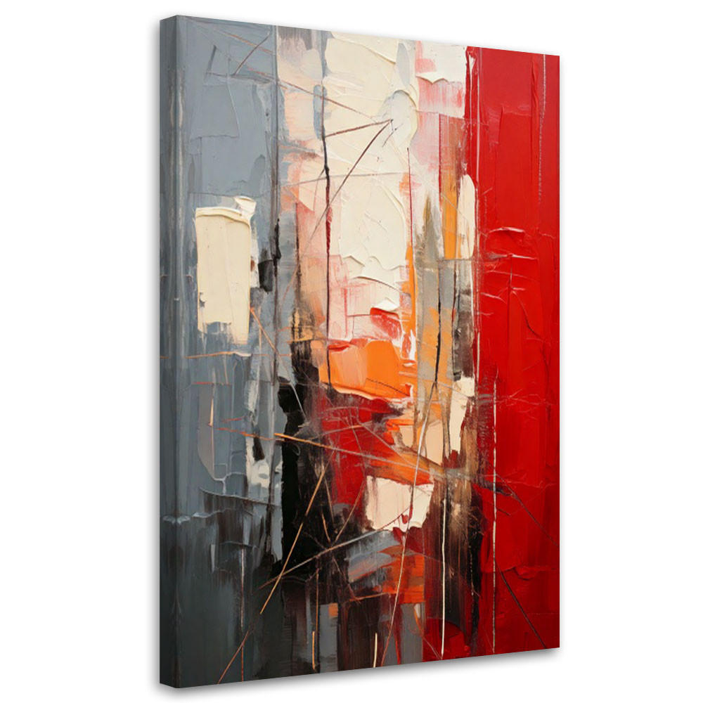 LEINWANDBILD Abstraktion 30x45cm - Rot, Textil (30/45cm) - Feeby