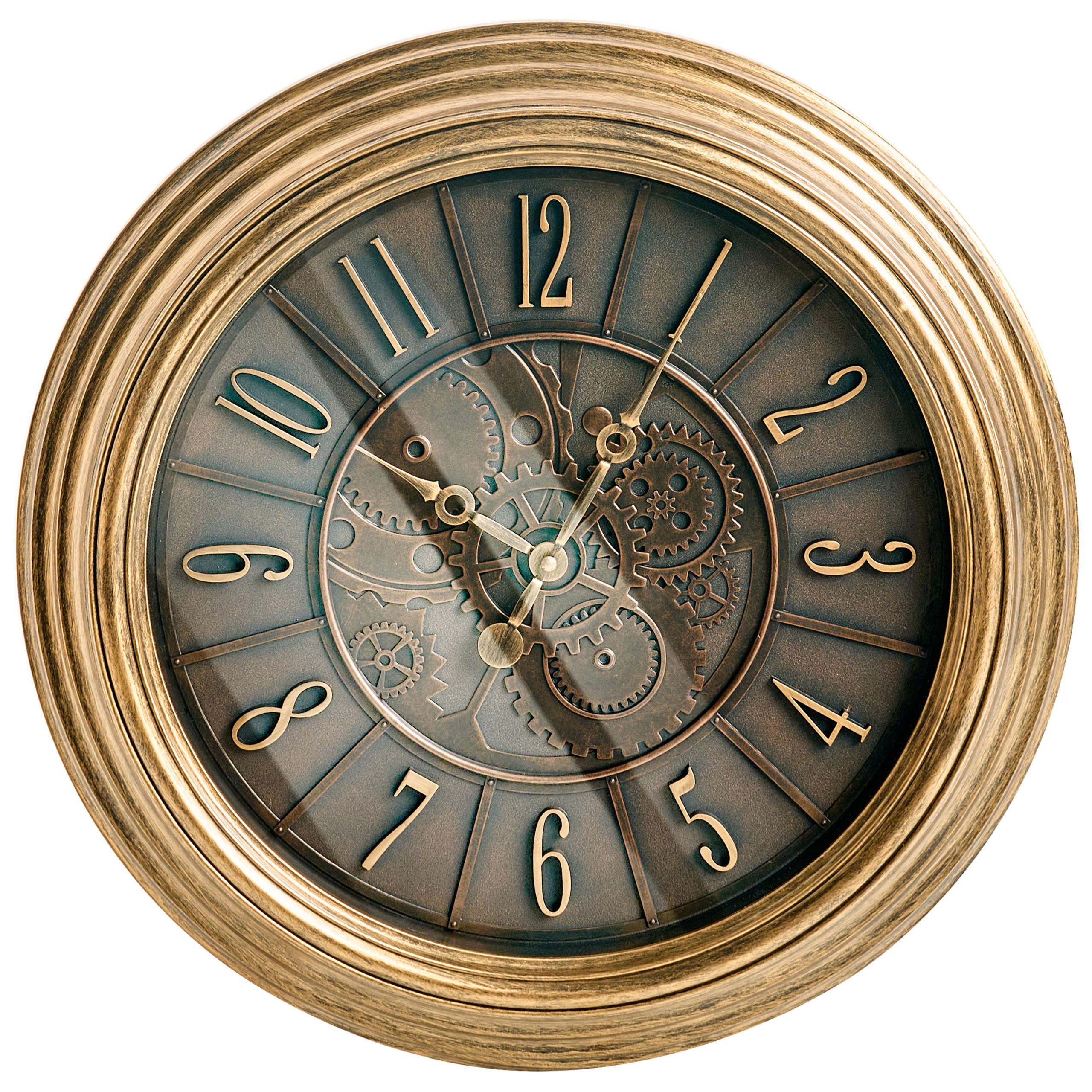 WANDUHR Gold Caudete - Goldfarben/Schwarz, Kunststoff (50/50/6cm) - Beliani
