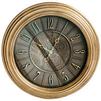 WANDUHR Gold Caudete - Goldfarben/Schwarz, Kunststoff (50/50/6cm) - Beliani