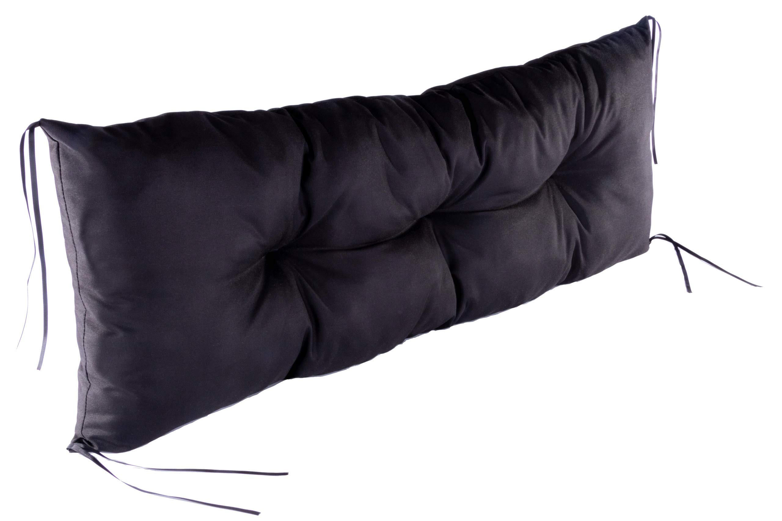 SITZKISSEN 120/40/13 cm, in Anthrazit für 2 Personen, Bankauflage - Schwarz, Naturmaterialien (120/13/40cm) - Best for Kids