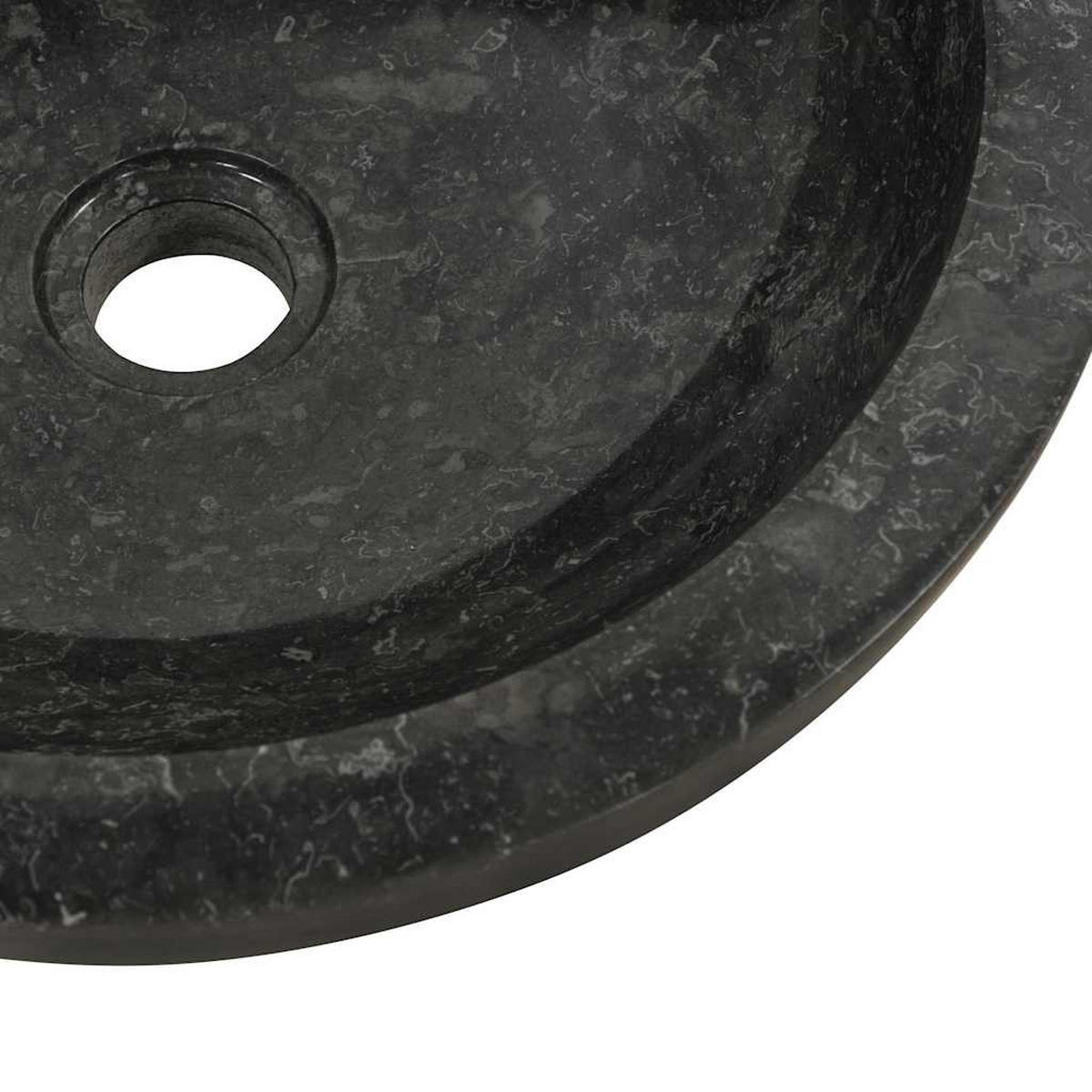 WASCHBECKEN Lackey 40/40/12 cm - Schwarz, Stein (40/12/40cm) - Nettlife