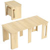 ESSTISCH Ausziehbar Küchentisch Esszimmertisch für bis 6 Personen 60-180x85 cm - Weiß/Naturfarben, Holzwerkstoff (180/85/75cm) - HOMCOM