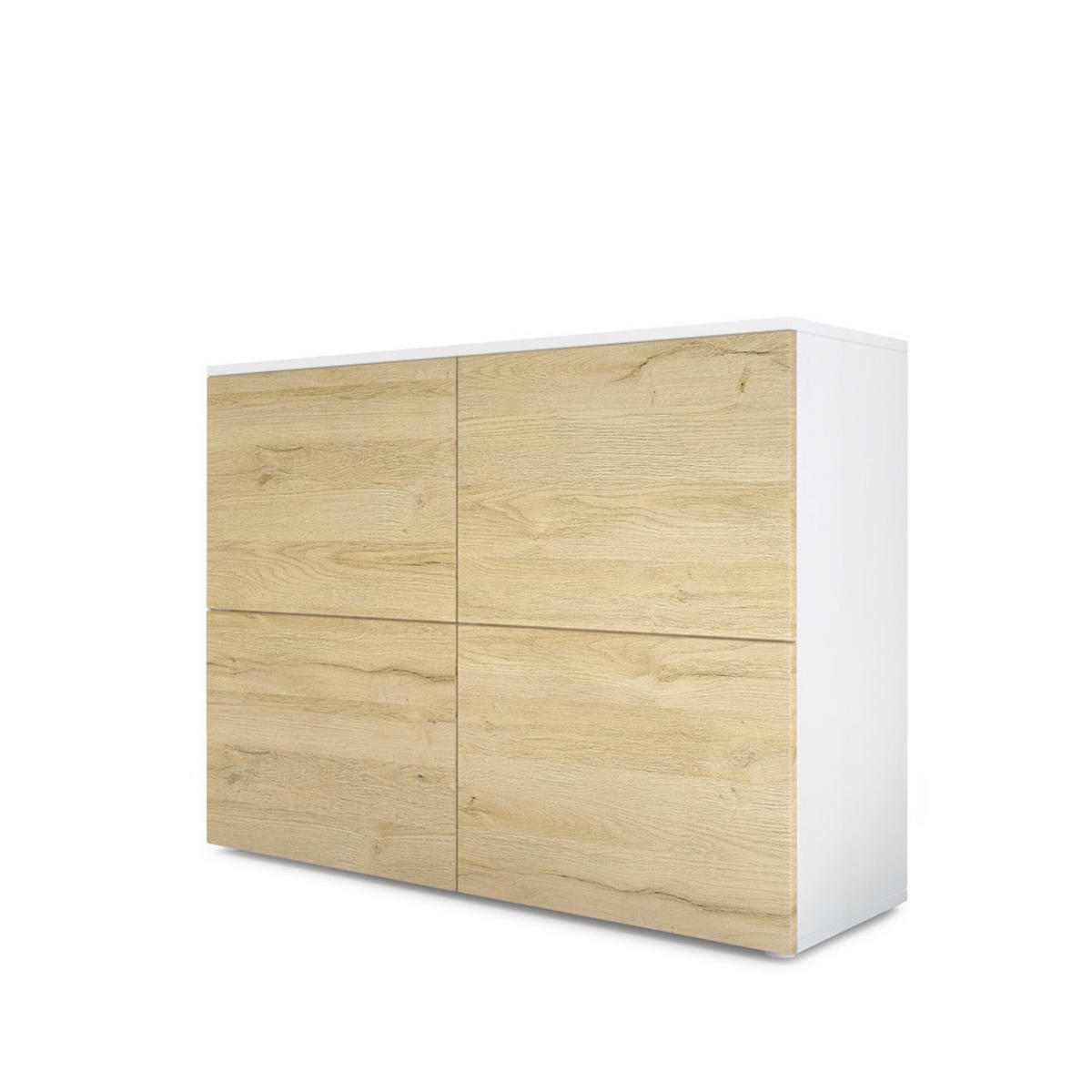 KOMMODE Rova Eiche Natur / Eiche Natur - Eichefarben, Holzwerkstoff (92/72/35cm) - Vladon