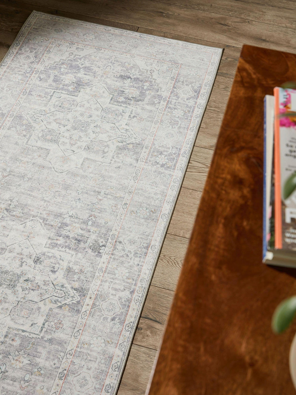 VINTAGE-LÄUFER Miray waschbar 80/240 cm - Grau, Kunststoff (80/240cm) - benuta Nest