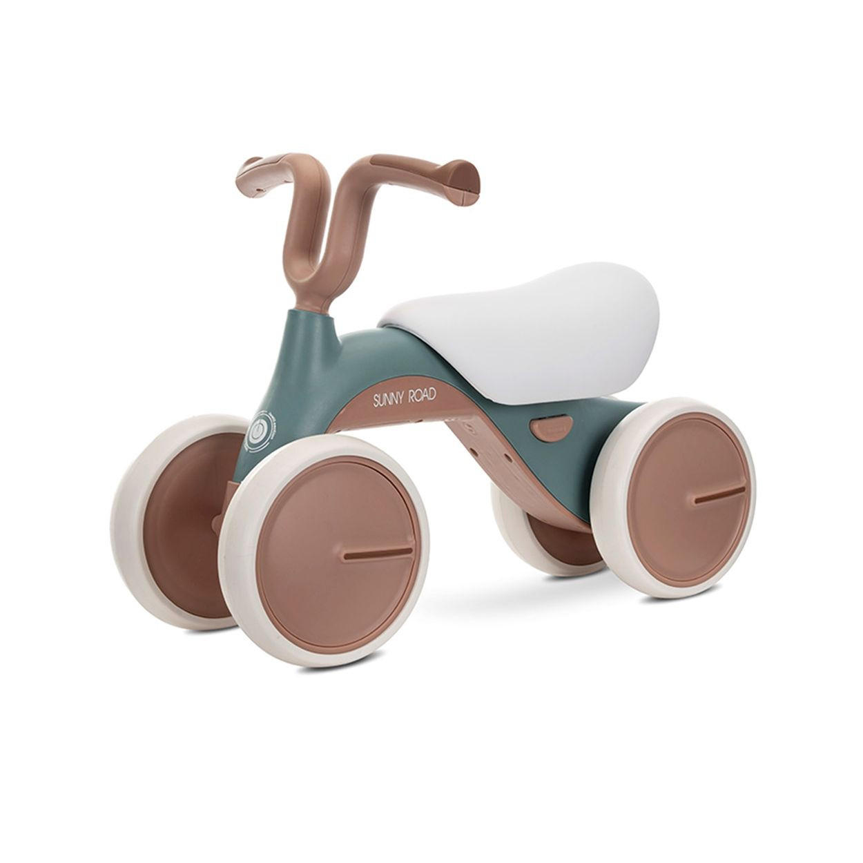 RUTSCHFAHRZEUG Sunny Road braun Musik, Licht, EVA-Reifen, verstellbarer Sitz, Anti-Rutsch-Griffe - Beige, Metall (55/18/32cm) - Lorelli