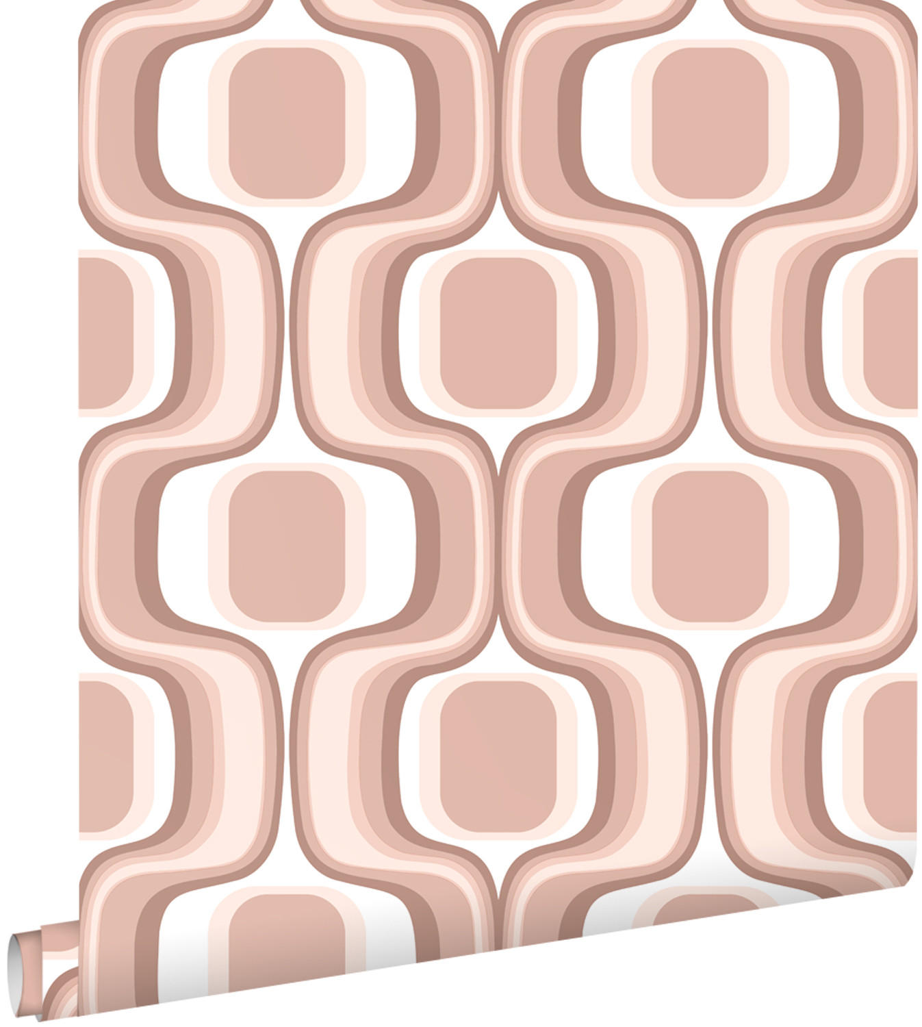 TAPETE Retro-Ornamente 50 x 900 cm - Pink, Papier (50/900cm) - ESTAhome