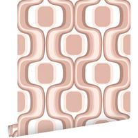 TAPETE Retro-Ornamente 50 x 900 cm - Pink, Papier (50/900cm) - ESTAhome